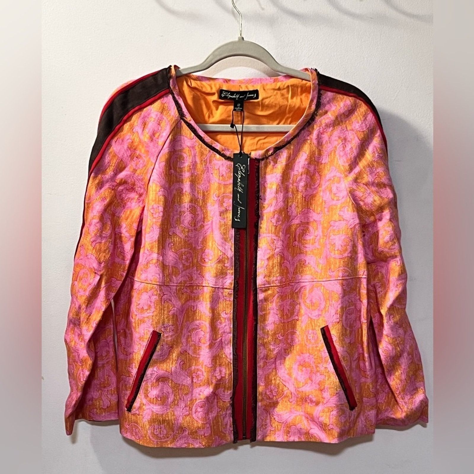 Elizabeth and James Nwt- Elizabeth & James— Jane Jacket in printed linen- Sz 10 Size L / US 10 / IT 46 - 2 Thumbnail