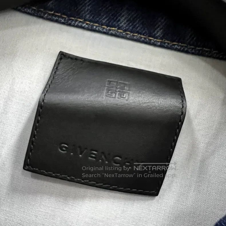 Givenchy Givenchy Blue Logo Frayed Denim Vest Size US XXL / EU 58 / 5 - 2 Thumbnail