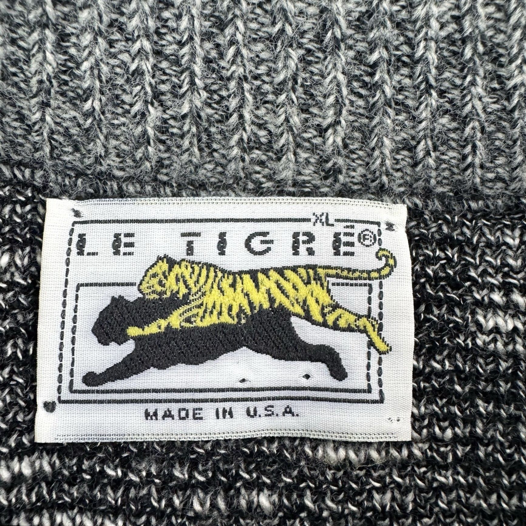 Vintage VINTAGE Le Tigre Sweater Adult XL Black Knit Geometric Pullover 90s Mens Size US XL / EU 56 / 4 - 3 Thumbnail