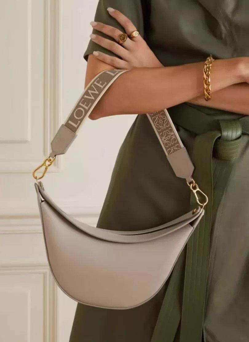 Loewe Loewe LUNA Armpit Bag Gray Cowhide 30x22x6 New Size ONE SIZE - 2 Thumbnail