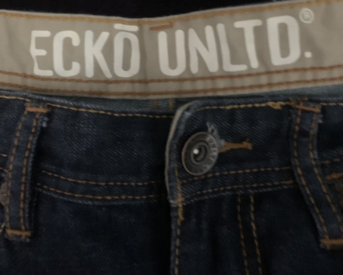 Ecko Unltd. × Vintage Ecko Unltd. Dark Blue Jeans with gold accents Size US 34 / EU 50 - 6 Thumbnail