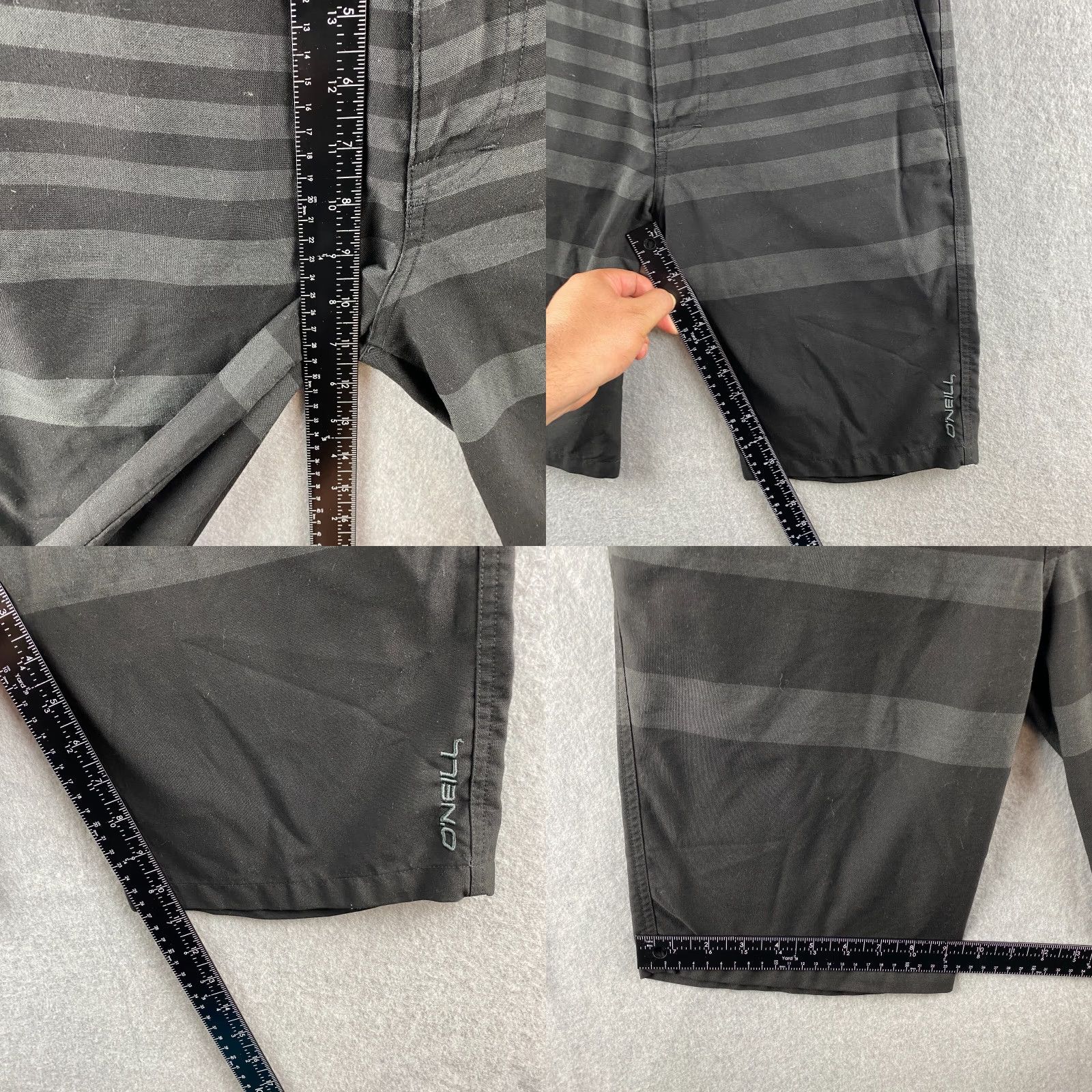 O'Neill O'Neill Hybrid Shorts 28 Mens Black Board Shorts Chino Crossover Striped Golf Size US 28 / EU 44 - 8 Thumbnail