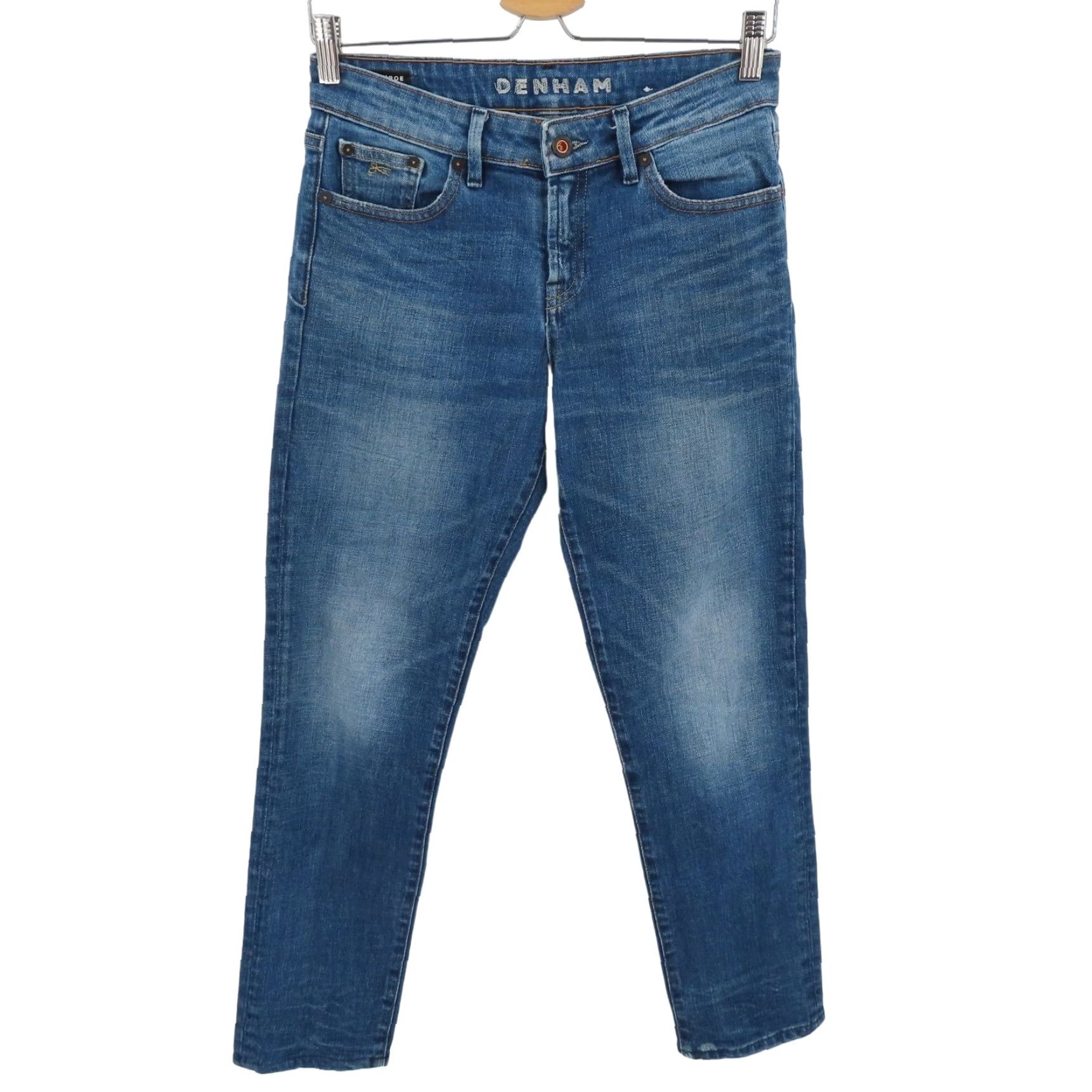 DENHAM Denham Womens 24W 28L Monroe Girlfriend Tapered Fit Medium Wash Blue Denim Jeans Size 42" / US 20 - 2 Thumbnail