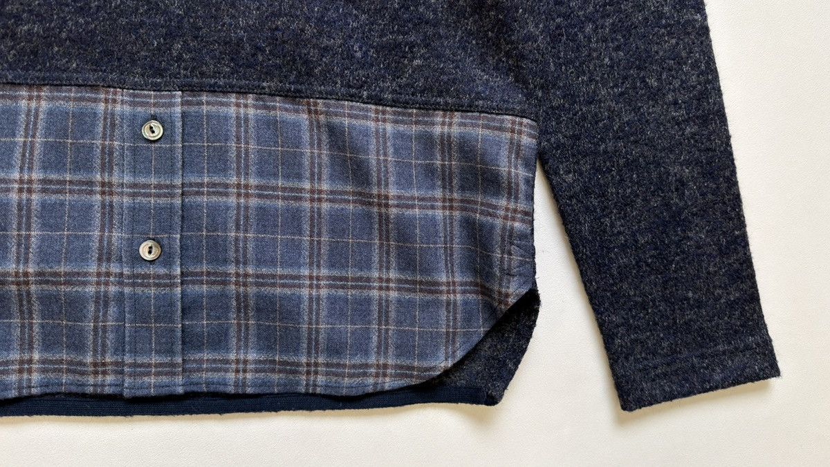 Comme des Garcons A/W 19 Hybrid Wool/Flannel Hem Sweater Size US M / EU 48-50 / 2 - 8 Thumbnail