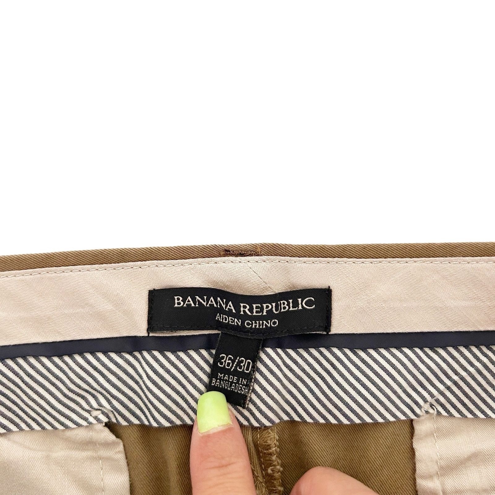 Banana Republic Banana Republic Tan Aiden Chino Flat Front Pants Sz 36x30 Size US 36 / EU 52 - 2 Thumbnail