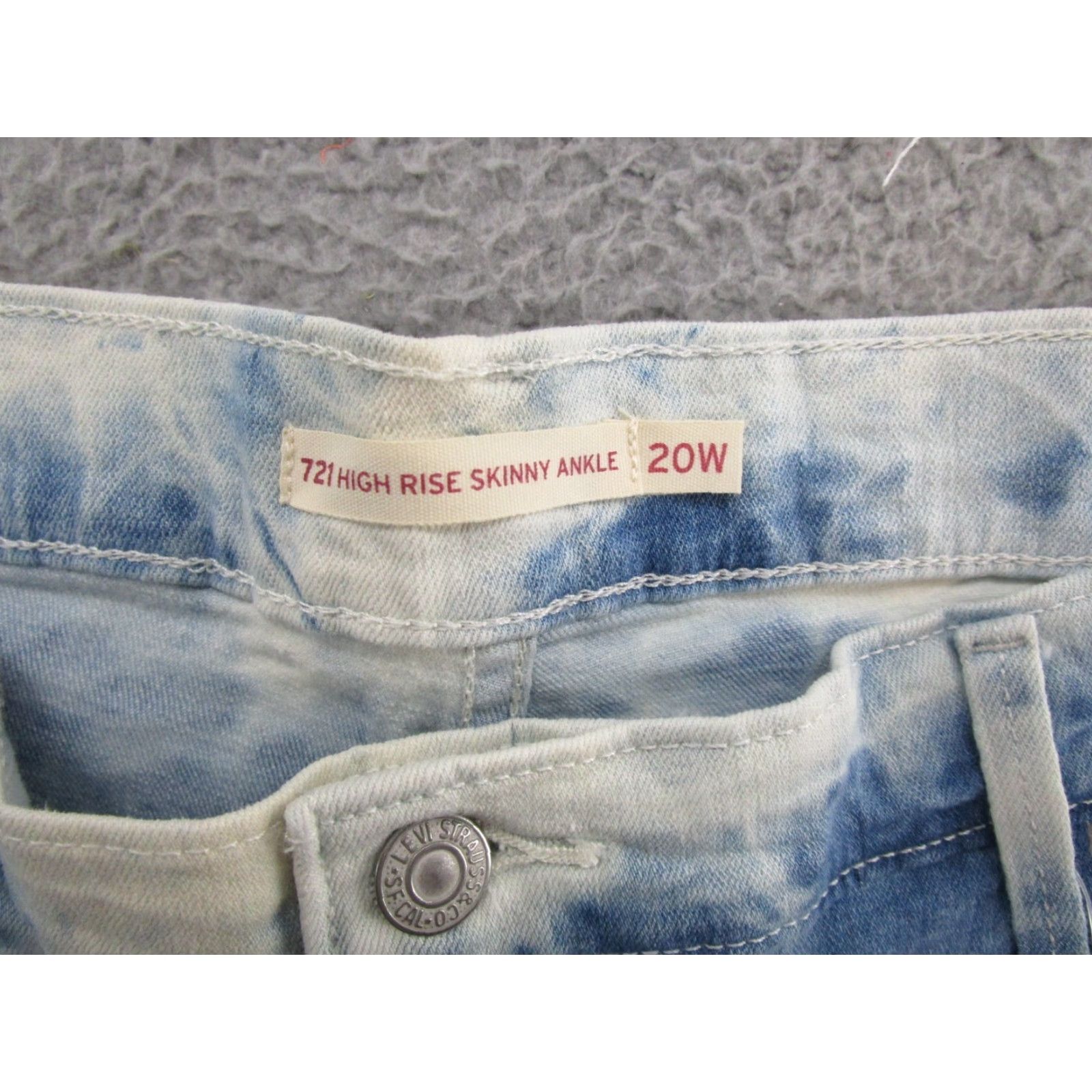 Levi's Levi's 721 High Rise Ankle Skinny Cut off Acid Washed Jeans Plus Size 20W NEW Size 42" / US 20 - 3 Thumbnail