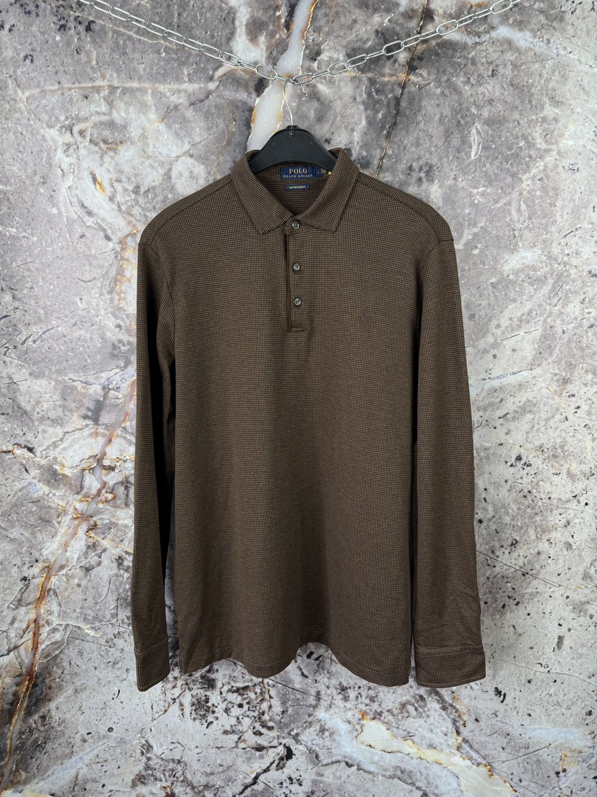 Polo Ralph Lauren Men’s Polo Ralph Lauren Shirt Long Sleeve Brown Luxury SizeL Size US L / EU 52-54 / 3 - 1 Thumbnail