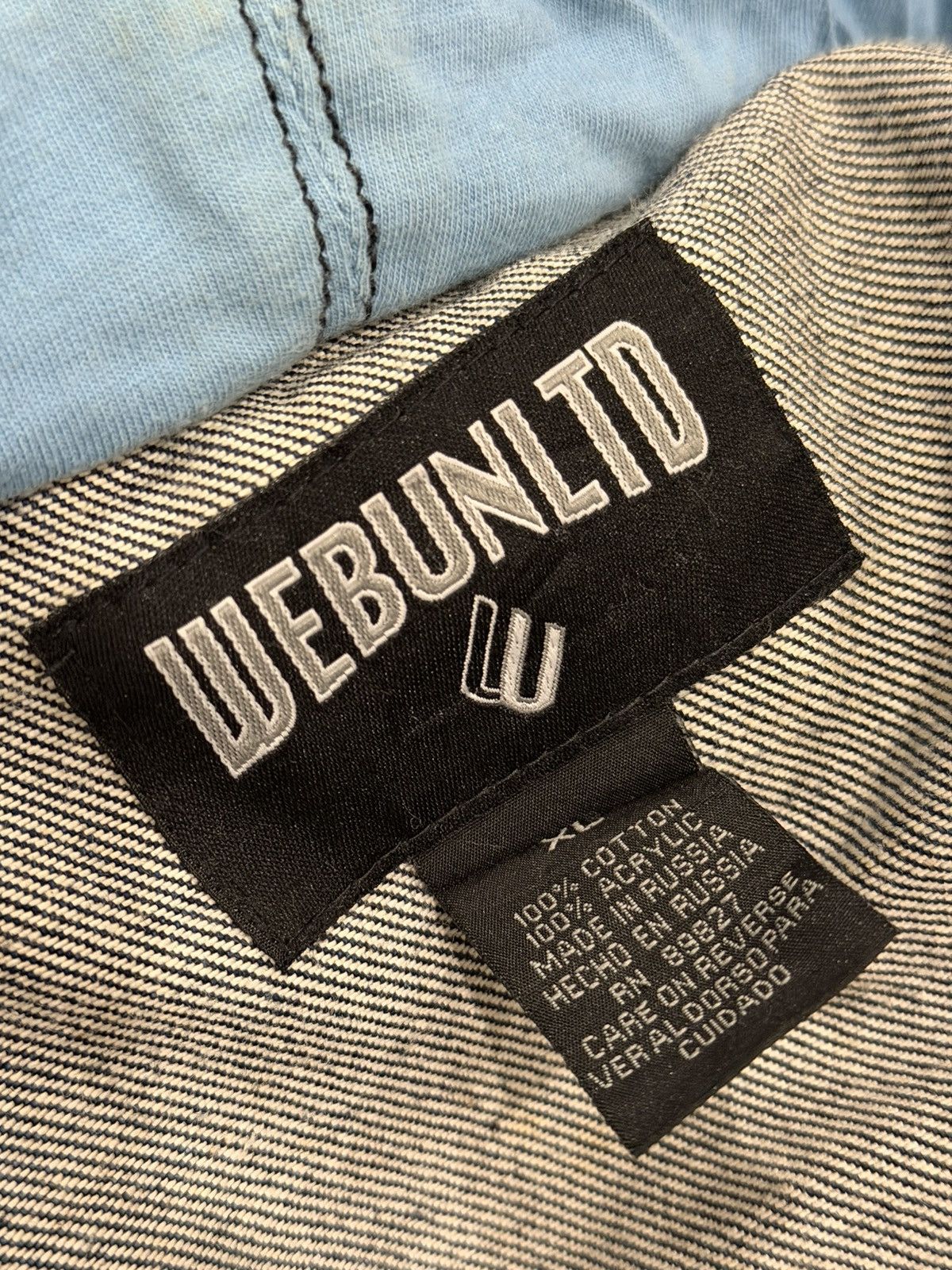 Vintage Vintage 2000s WEBUNLTD Denim/Sweat Switching Jacket XL Y2K Size US XL / EU 56 / 4 - 4 Thumbnail