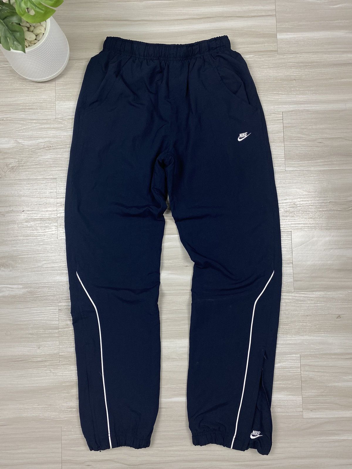 Nike × Vintage Nike Y2K Double swoosh Vintage Nylon Track Pants Drill Track Size US 30 / EU 46 - 2 Thumbnail