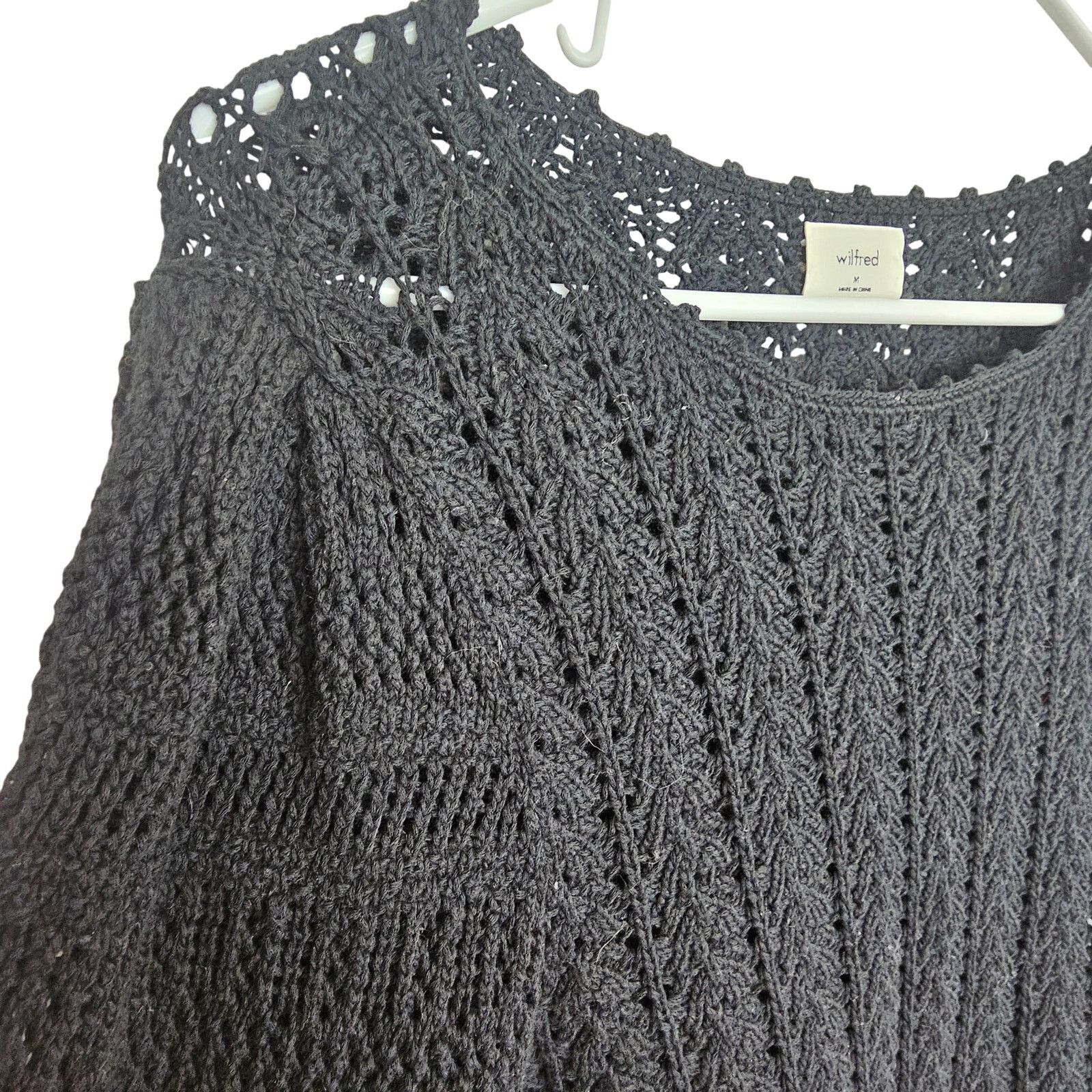 Wildfox Wilfred Womens Open Knit Crochet Pullover Sweater Sz M Boho Size M / US 6-8 / IT 42-44 - 5 Thumbnail