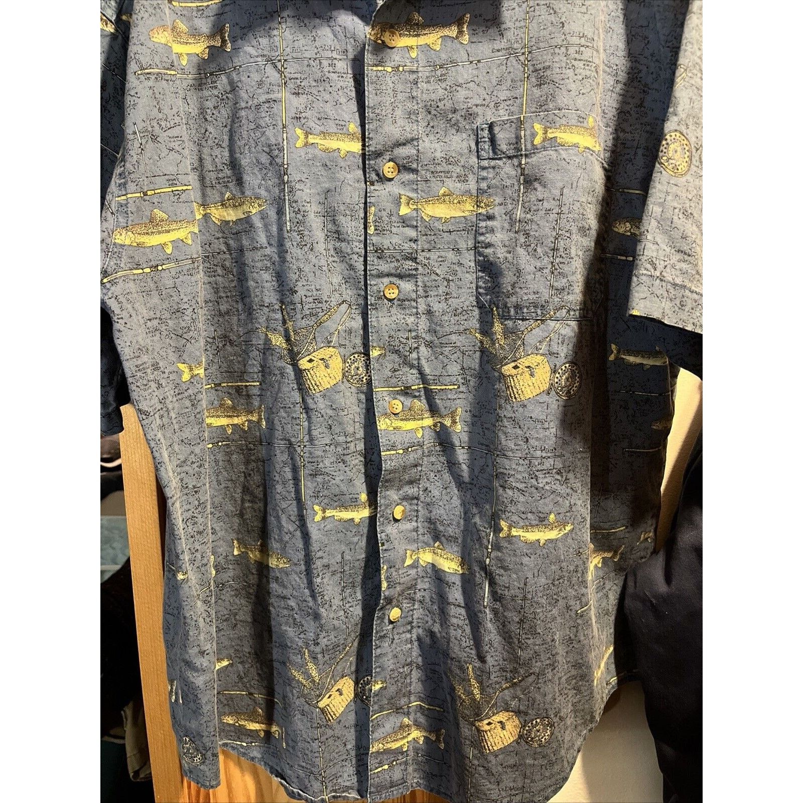 White Sierra White Sierra VTG Shirt Men’s XL Button Blue SS Fish Cotton Size US XL / EU 56 / 4 - 6 Thumbnail
