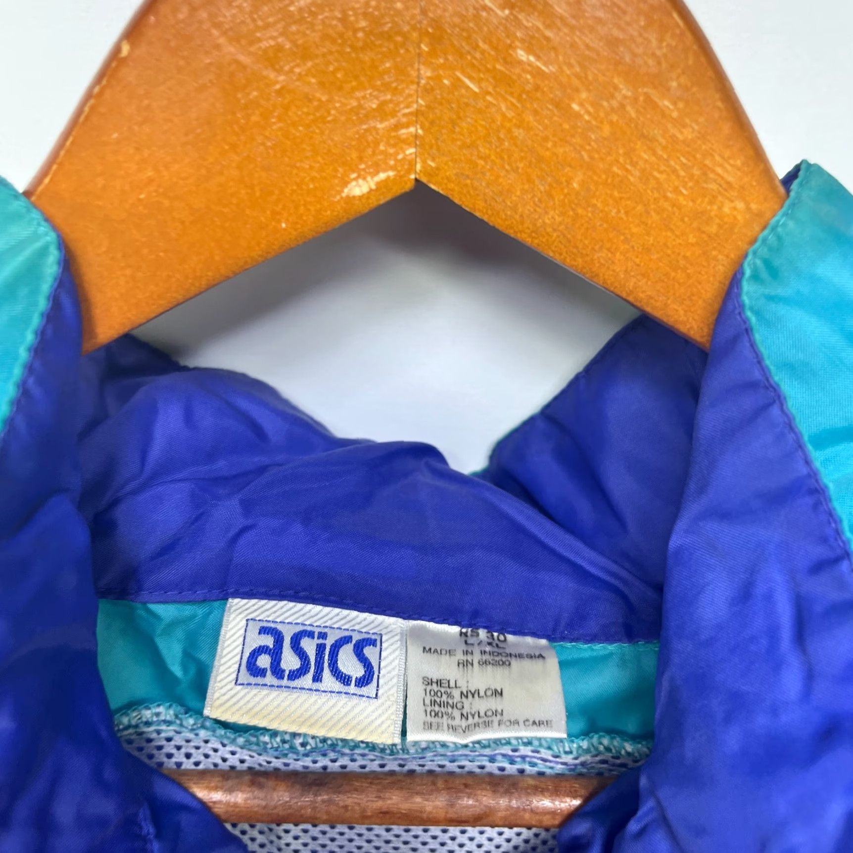 Asics VINTAGE ASICS Windbreaker Jacket Mens L Blue 90s Logo Windbreaker 90s, Skull Size US L / EU 52-54 / 3 - 7 Thumbnail