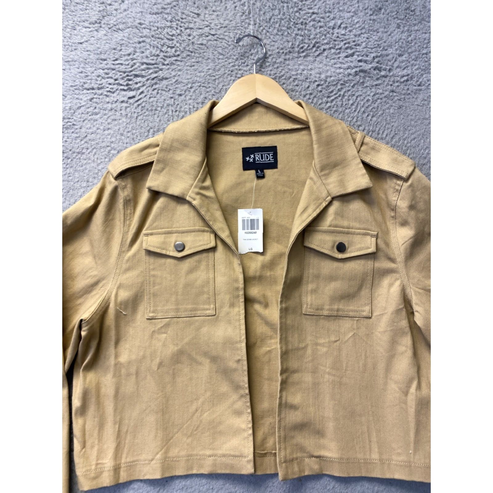 Vintage VINTAGE XXX Rude Jacket Womens Large Gold Cropped Denim Trucker NWT /0325 Size L / US 10 / IT 46 - 2 Thumbnail