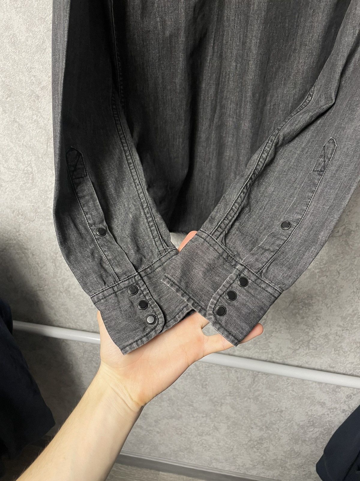 Diesel Vintage Diesel Black Jeans Long Sleeve Snap Button Shirt Size US L / EU 52-54 / 3 - 19 Thumbnail