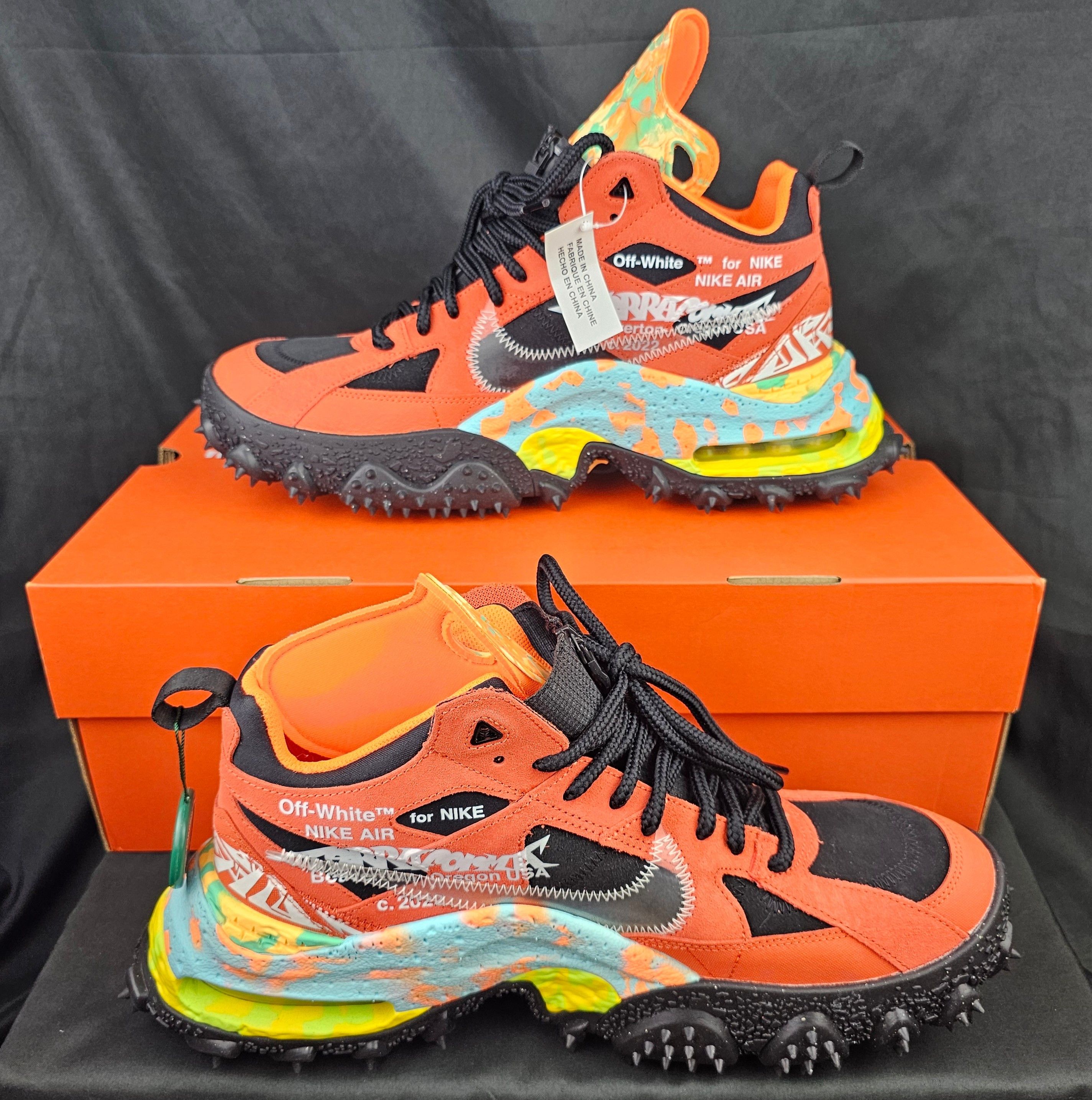 Nike × Off-White Nike x Off-White Air Terra Forma Mantra Orange Men's NEW Size US 13 / EU 46 - 3 Thumbnail