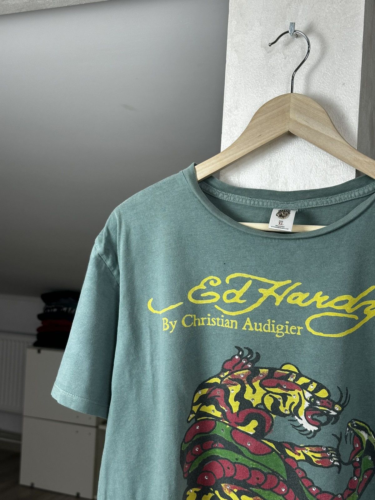 Ed Hardy Ed Hardy Vintage Tiger Tee Y2K Logo Size US XL / EU 56 / 4 - 2 Thumbnail