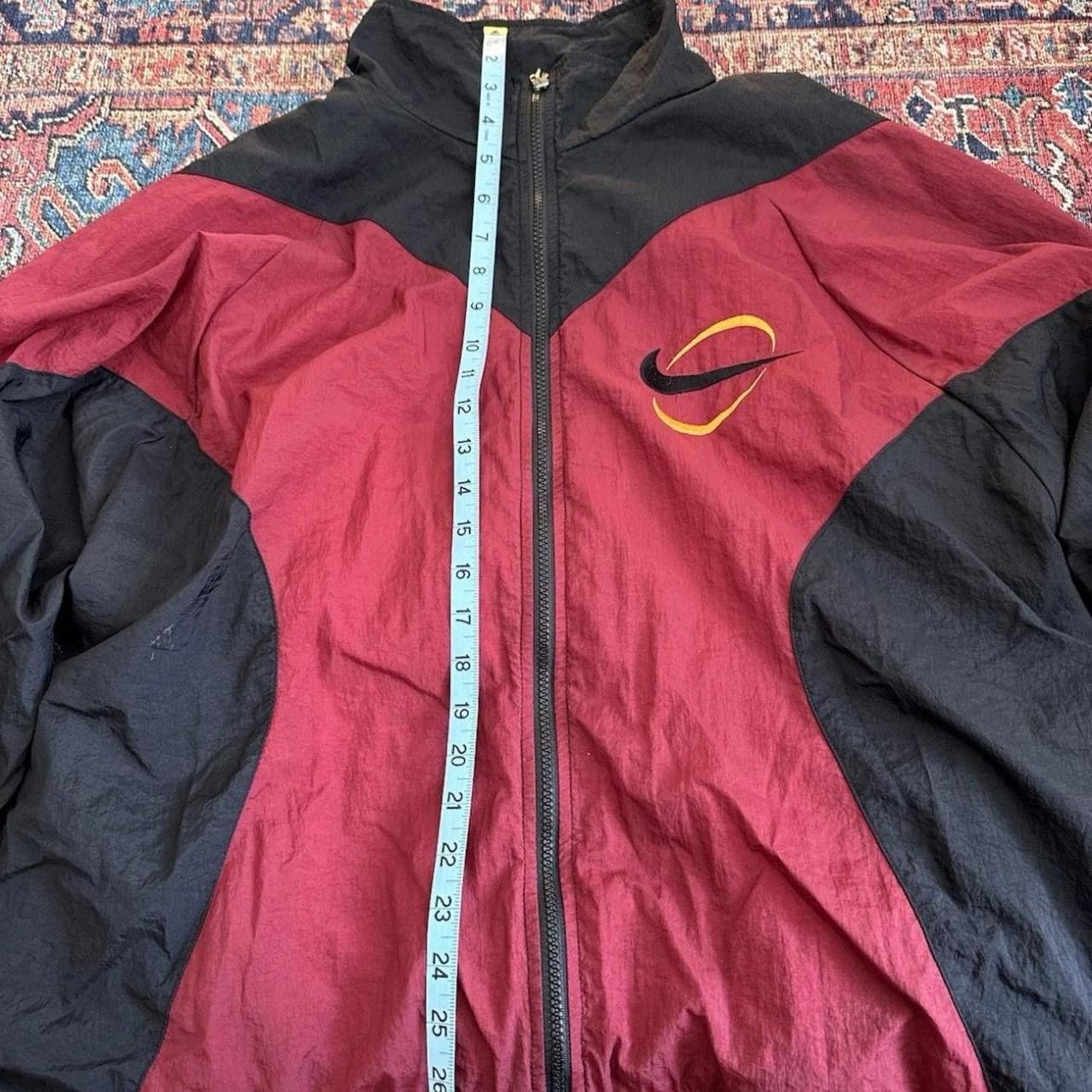 Nike Vintage 90's Nike Windbreaker Burgundy Black Yellow Size US L / EU 52-54 / 3 - 2 Thumbnail