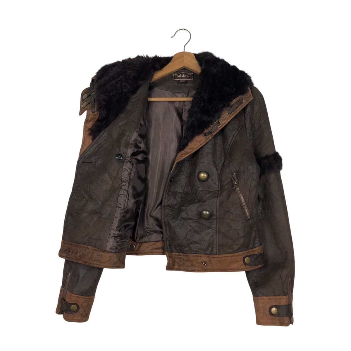 Japanese Brand 📌Cropped Biker Soft Leather Jacket Mian Deng Issey Miyake Size US L / EU 52-54 / 3 - 12 Thumbnail