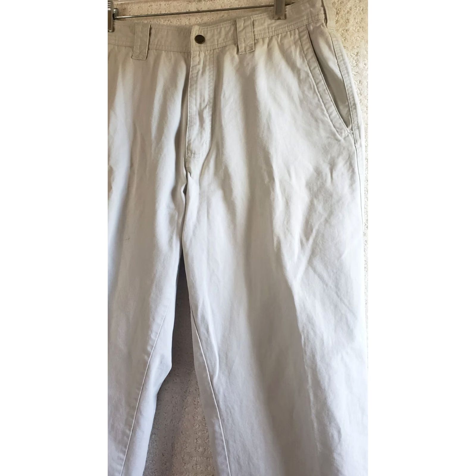 Vintage Columbia Chino Pants Men's 34X30.5 Khaki Beige Cotton Travel Size US 34 / EU 50 - 2 Thumbnail
