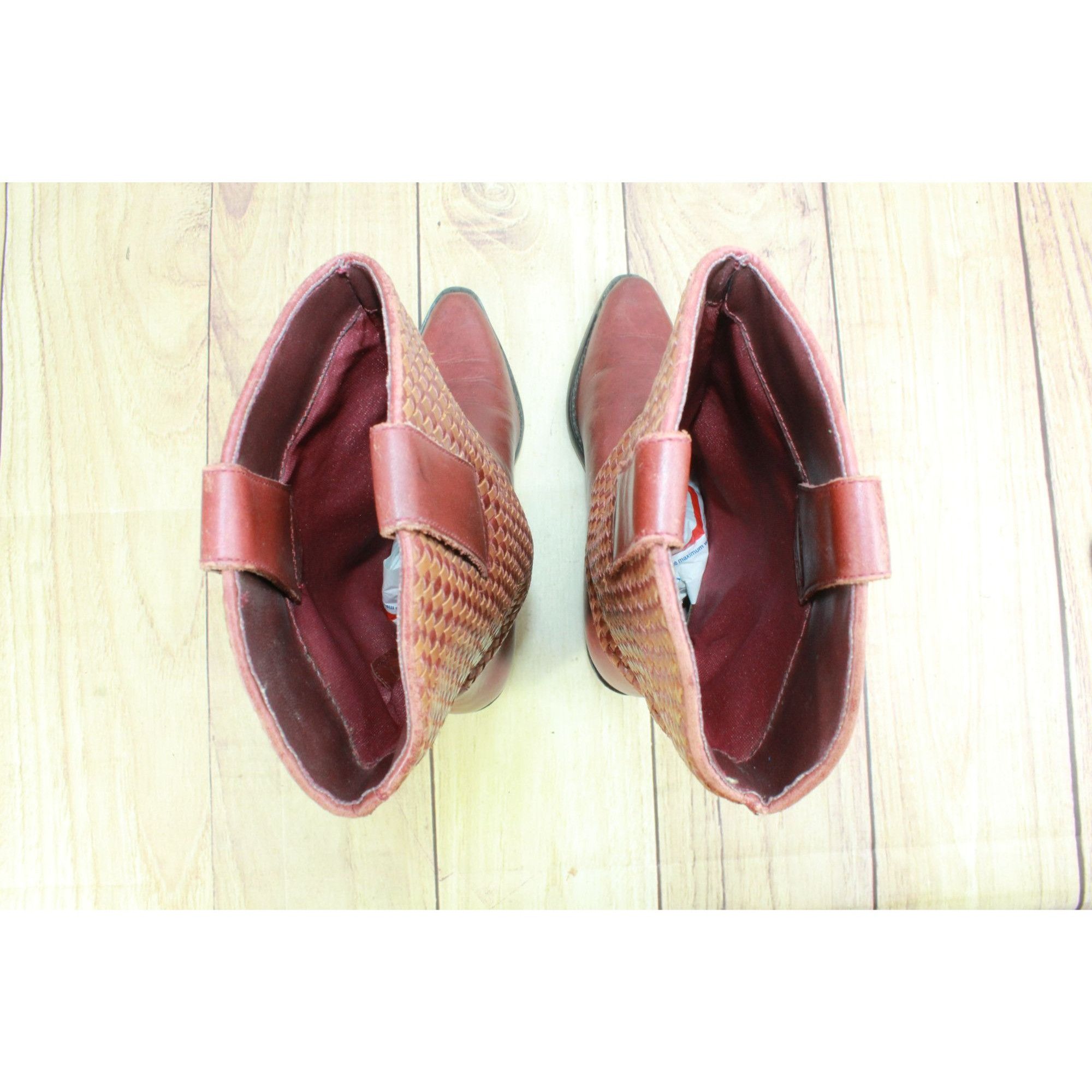 L.L. Bean Vintage LL Bean Dingo Brown Western Pull-On Boots Size US 6 / IT 36 - 7 Thumbnail