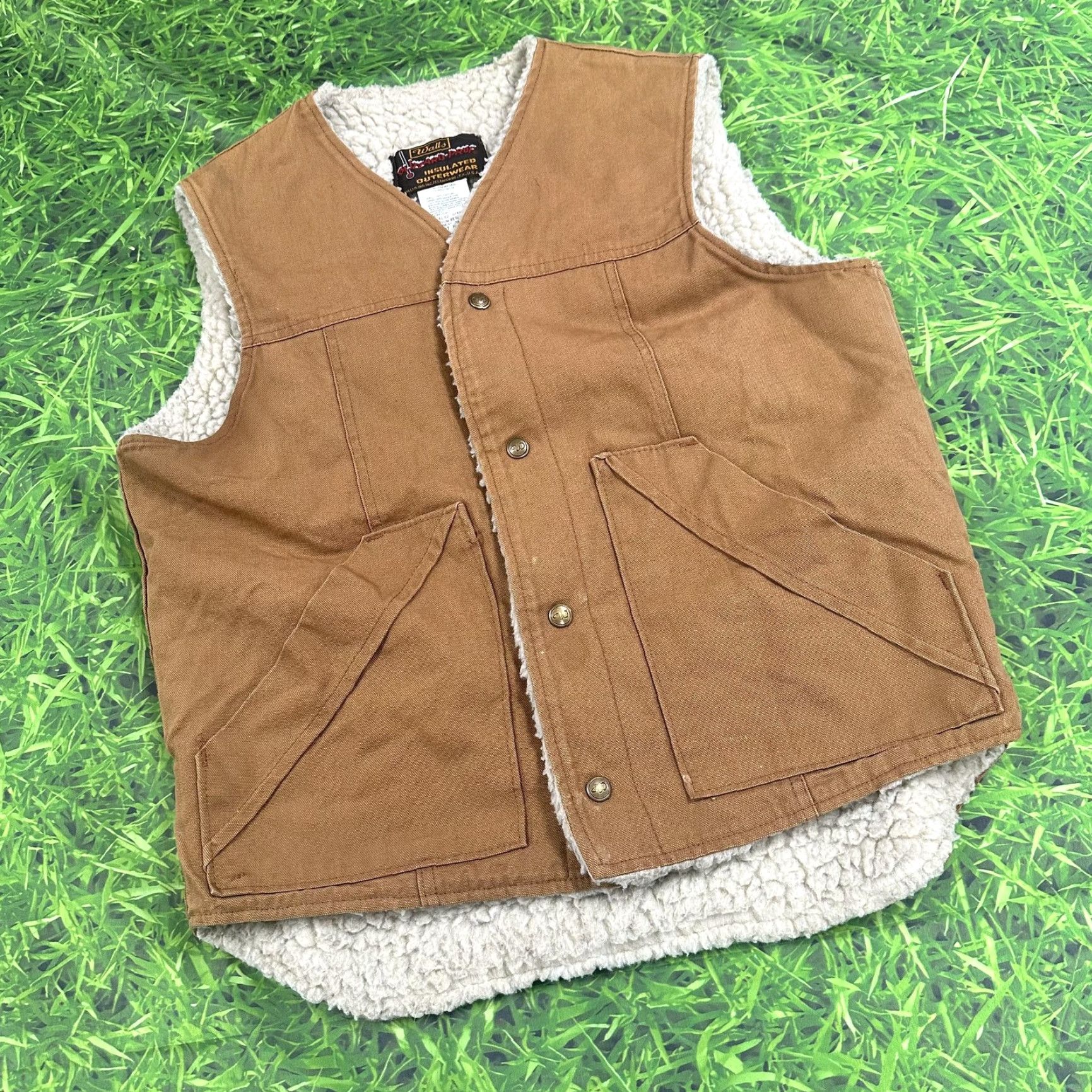 Walls Walls Blizzard-Pruf Vest Mens Medium Brown Sherpa Lined Insulated Workwear USA Size US M / EU 48-50 / 2 - 2 Thumbnail