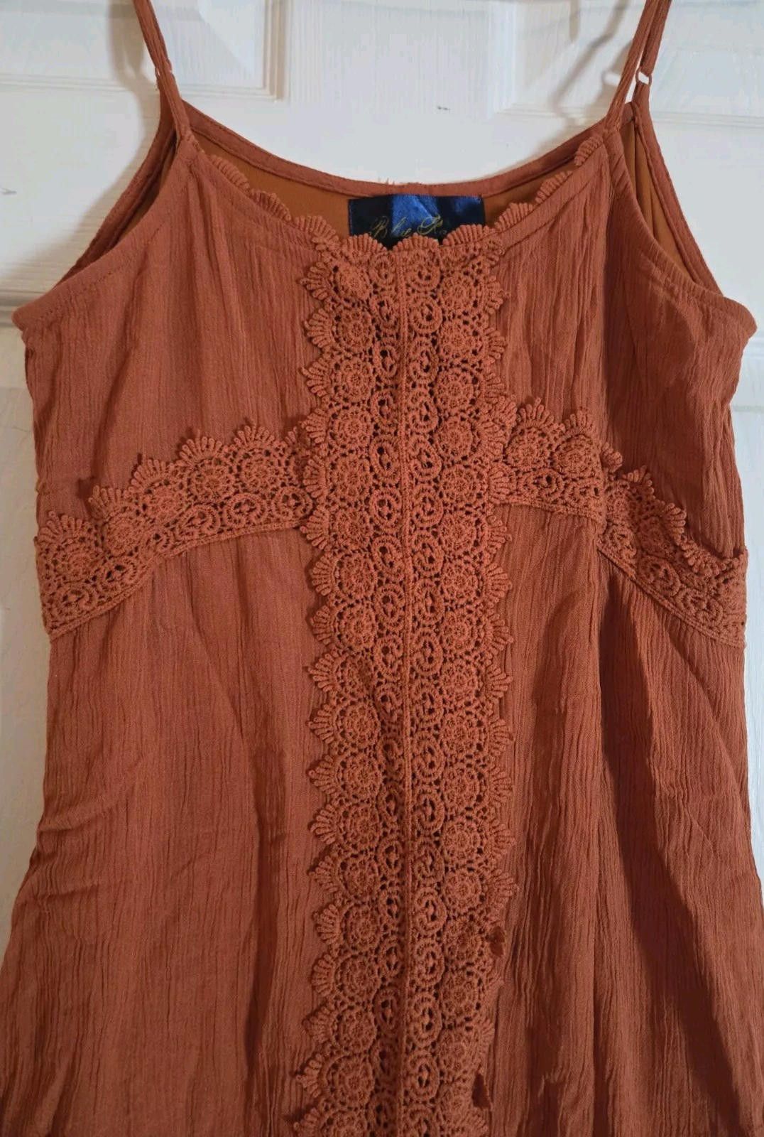 Other Blue Rain Tank Top Blouse Womens Size XS Burnt Orange Knit L Size XS / US 0-2 / IT 36-38 - 3 Thumbnail