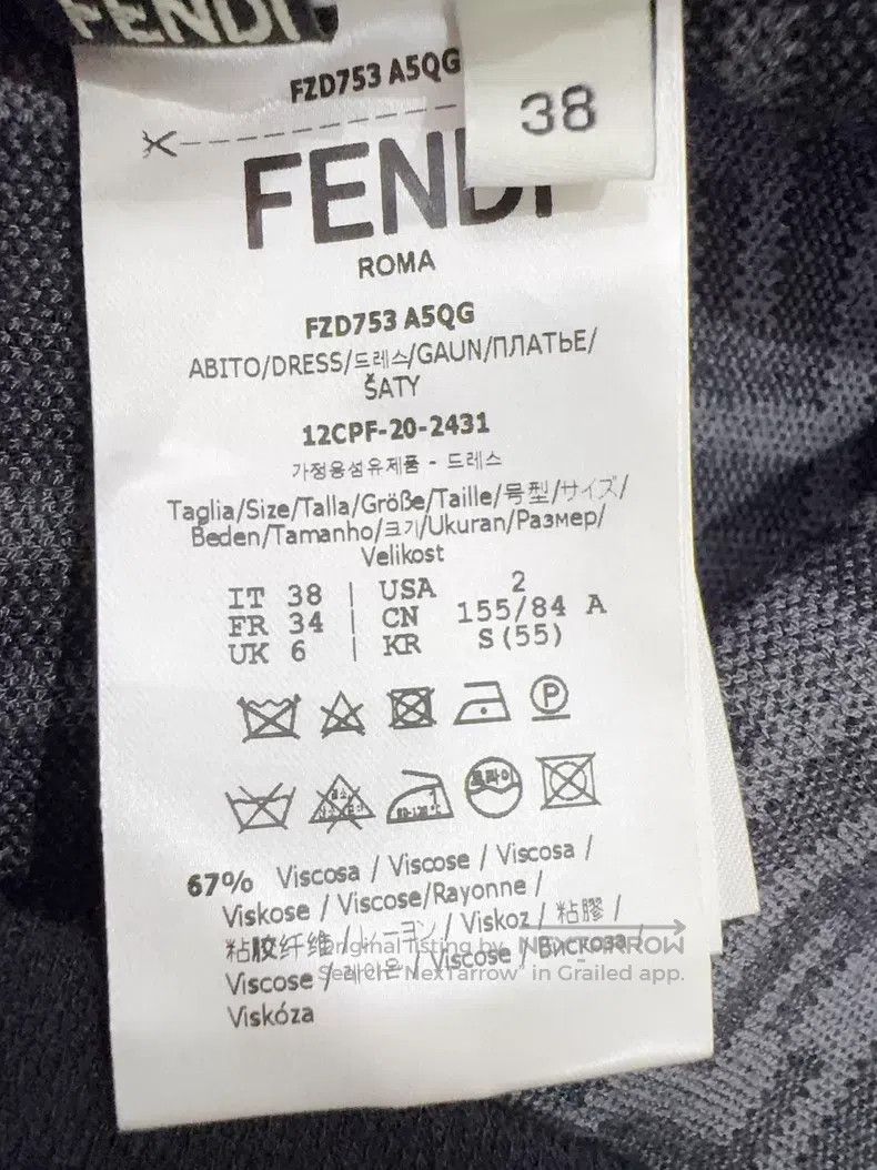 Fendi Fendi Logo All-Over Dress Size XS / US 0-2 / IT 36-38 - 4 Thumbnail