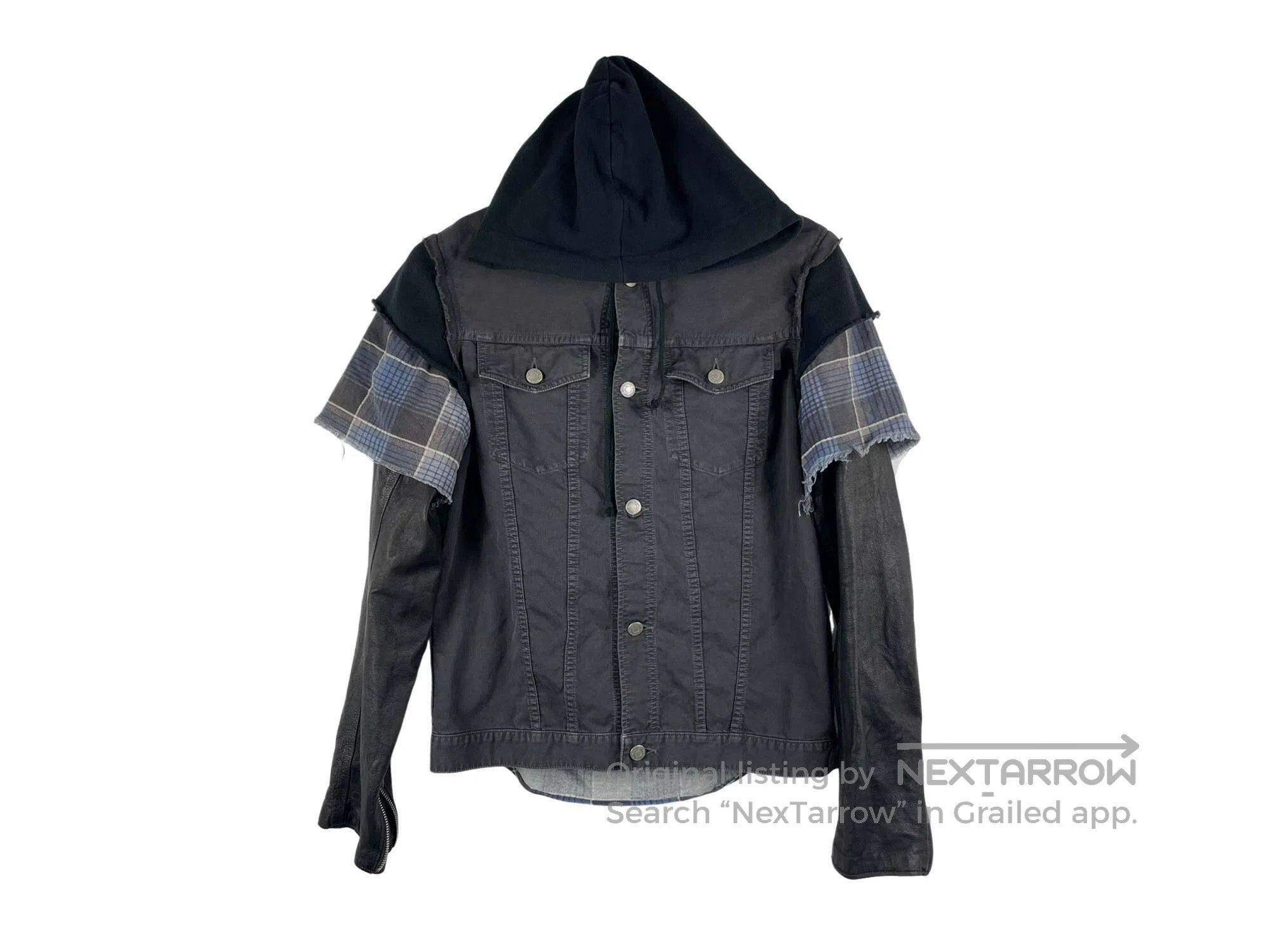 Undercover Undercover Leather Sleeve Denim Jacket Size US S / EU 44-46 / 1 - 1 Thumbnail