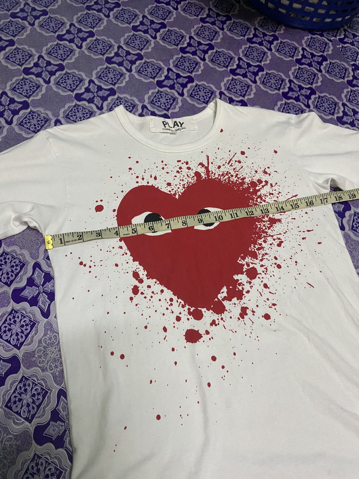 Comme des Garcons Comme des Garçons PLAY Red Heart Splatter Graphic Tee –White Size US S / EU 44-46 / 1 - 8 Thumbnail