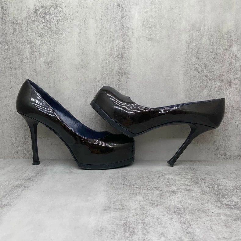 Saint Laurent Paris Saint Laurent Black High Heels Size 37.5-2506 Size US 7 / IT 37 - 2 Thumbnail