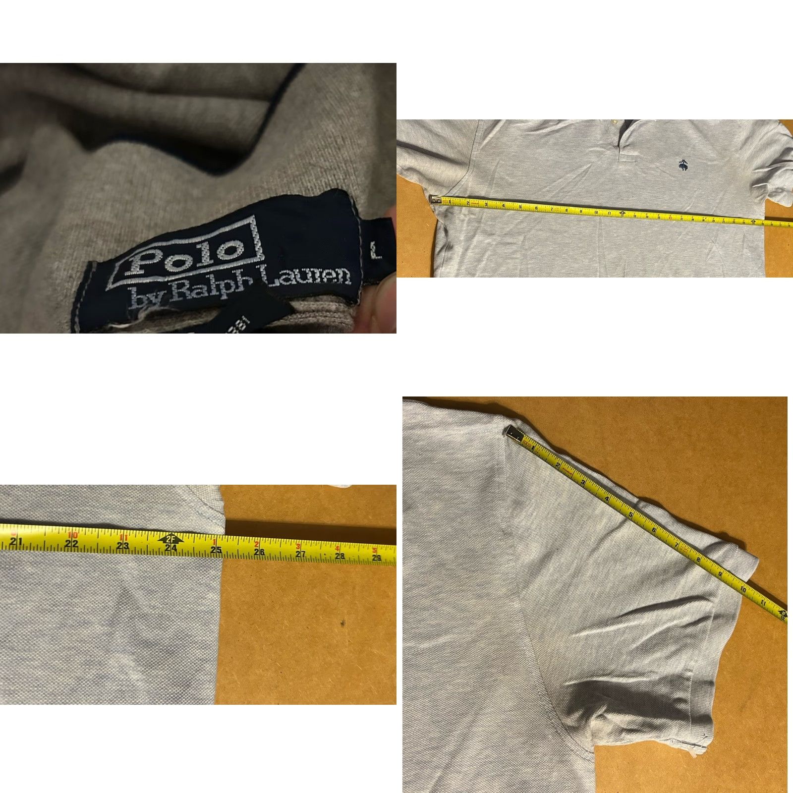 Polo Ralph Lauren Polo Ralph Lauren Polo Shirt Men Large Short Sleeve Gray Blue Horse Chest Pocket Polo Shirt Polo Ralph Lauren Redefined Size US L / EU 52-54 / 3 - 10 Thumbnail
