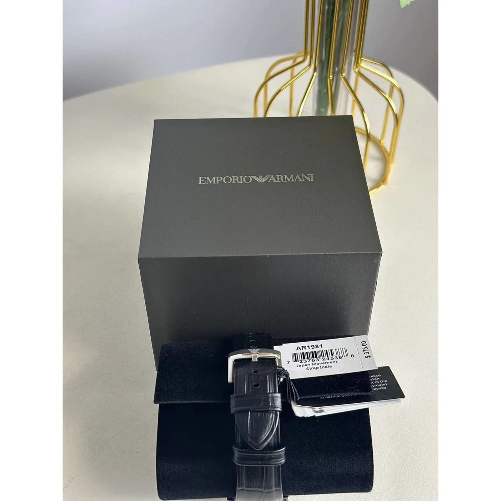 Emporio Armani Emporio Armani AR1981 Men Automatic Crocodile Leather Watch Size ONE SIZE - 6 Thumbnail