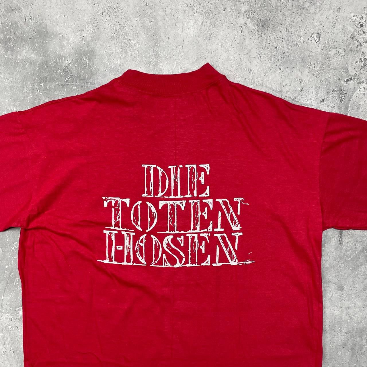 Band Tees × Vintage Vintage 90s Die Toten Hosen Spell Out Logo T Shirt Red Size US L / EU 52-54 / 3 - 12 Thumbnail