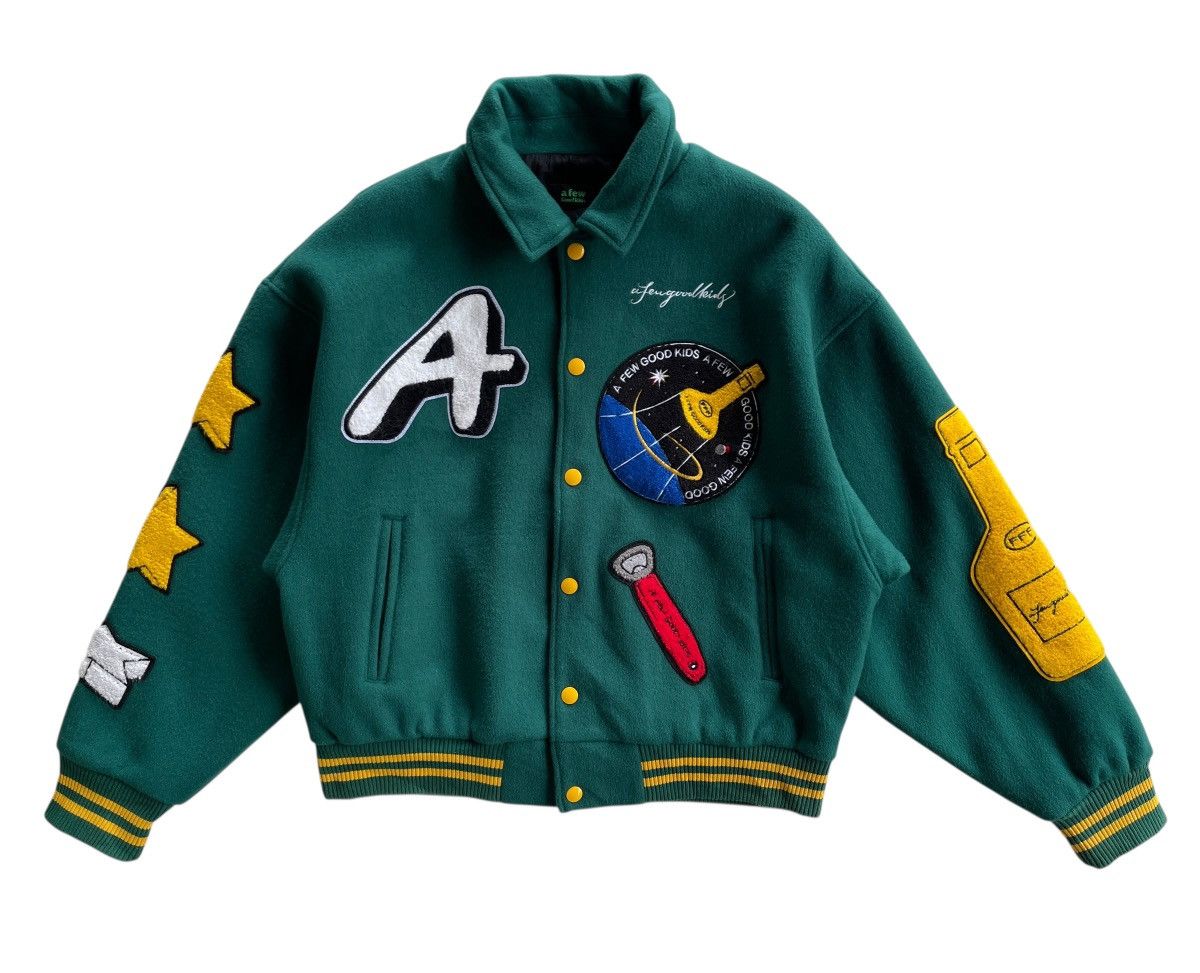 Japanese Brand A FEW GOOD KIDS Wool Varsity Jacket Size US L / EU 52-54 / 3 - 4 Thumbnail