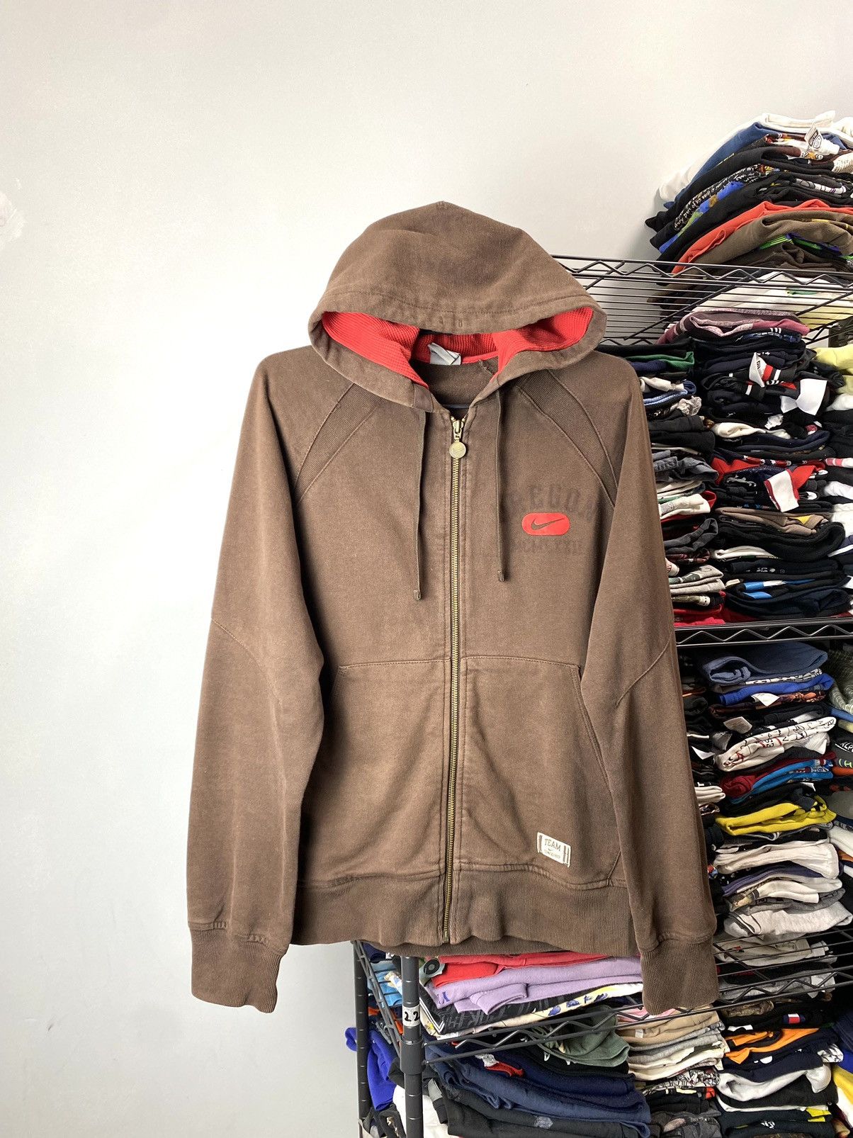 Nike 00’s Vintage Brown Oregon Nike Hoodie Travis Scott Size US S / EU 44-46 / 1 - 1 Thumbnail