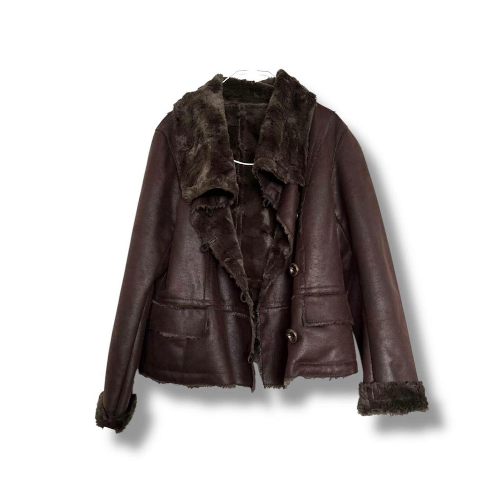 Other Faux fur leather whimsy goth short penny lane jacket coat Size XS / US 0-2 / IT 36-38 - 1 Thumbnail