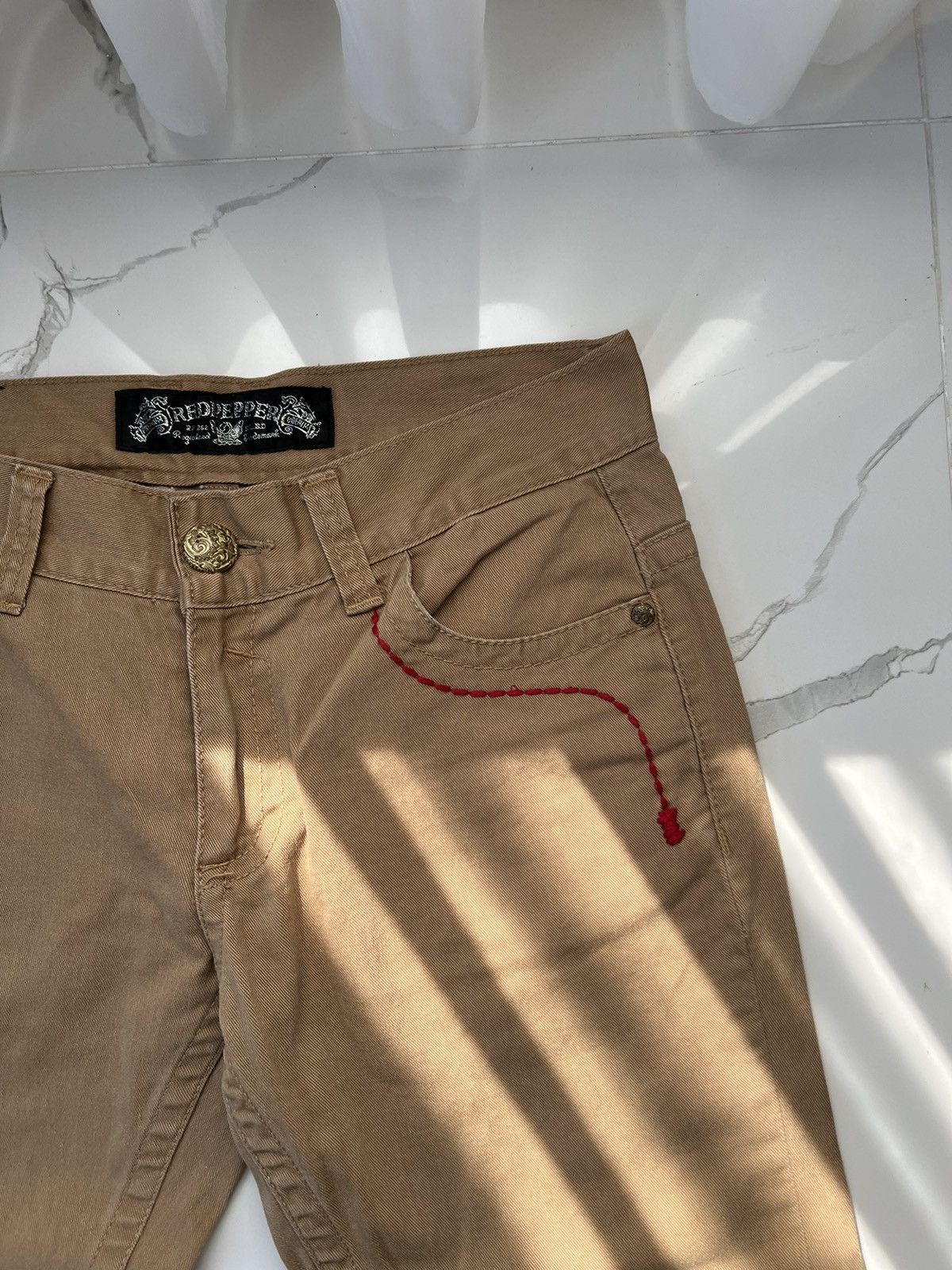 Japanese Brand 90's RARE RED PEPPER WINGS JAPAN PANTS Y2K AVANT-GARDE Size US 31 - 7 Thumbnail