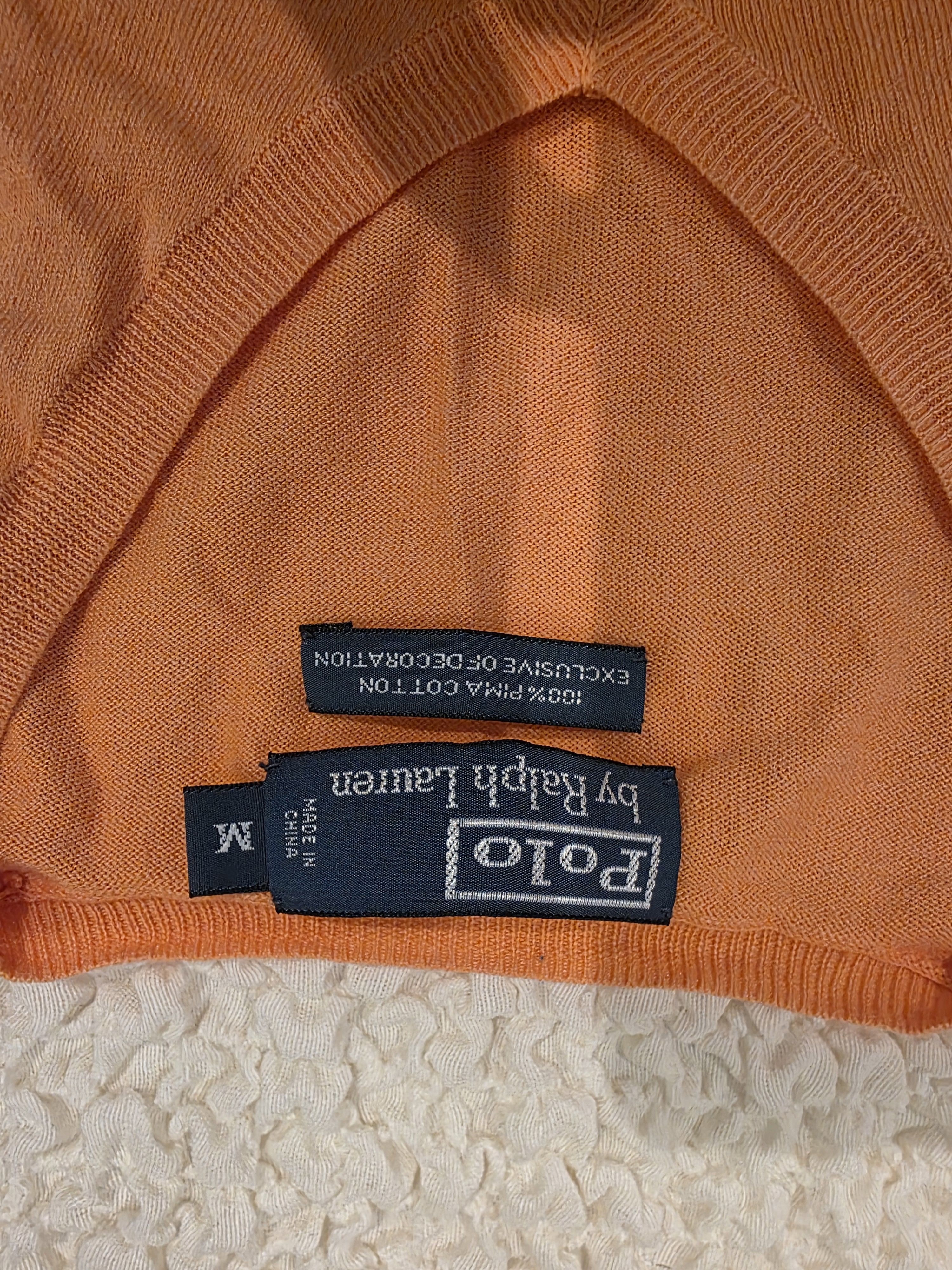 Polo Ralph Lauren Cotton Orange Sweater Size US M / EU 48-50 / 2 - 4 Thumbnail