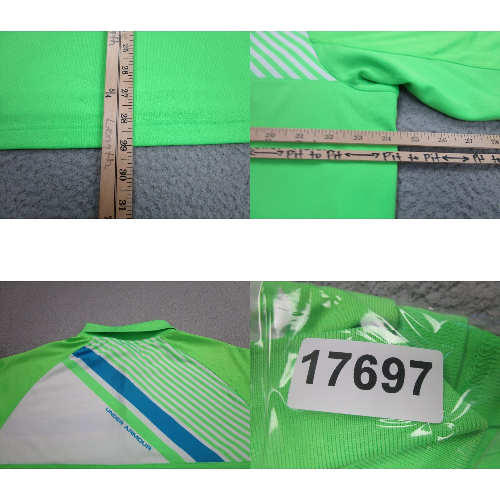 Under Armour Under Armour Polo Shirt Mens Large Green Neon Golf Rolling Hills Country Club Shirt Size US L / EU 52-54 / 3 - 8 Thumbnail