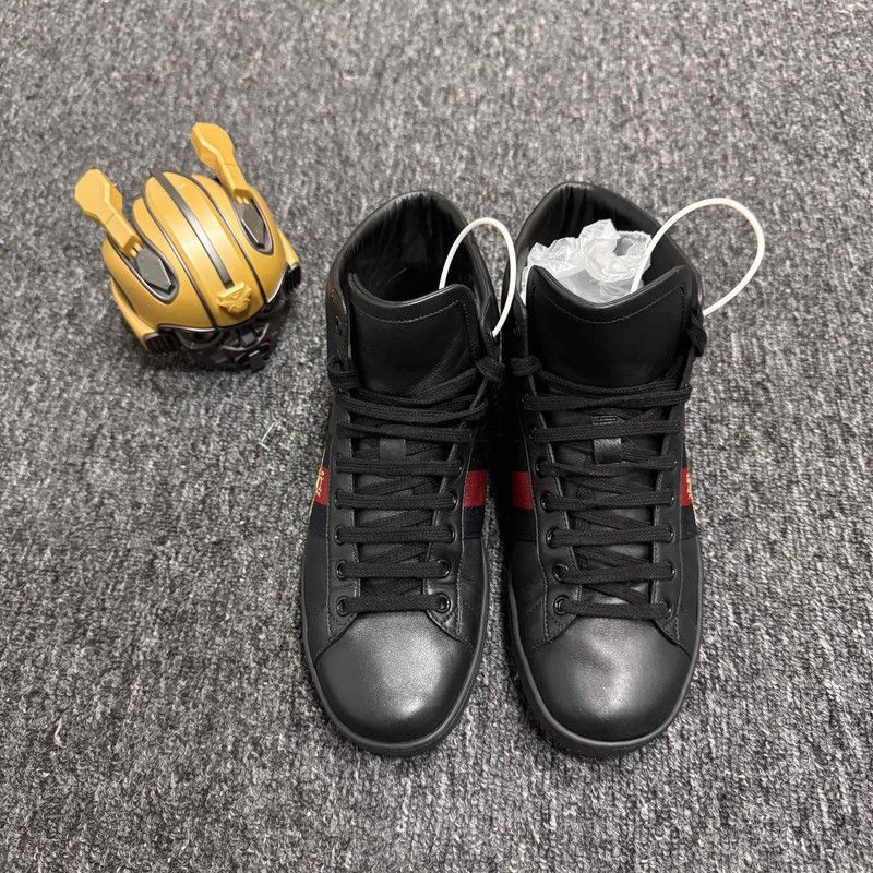 Gucci Gucci Black Ace High-Top Sneakers for Men - Size US 7.5 / EU 40-41 - 2 Thumbnail