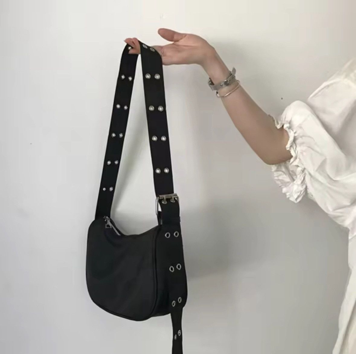 Japanese Brand Casual Shoulder Bags For Women Black Waterproof Size ONE SIZE - 6 Thumbnail