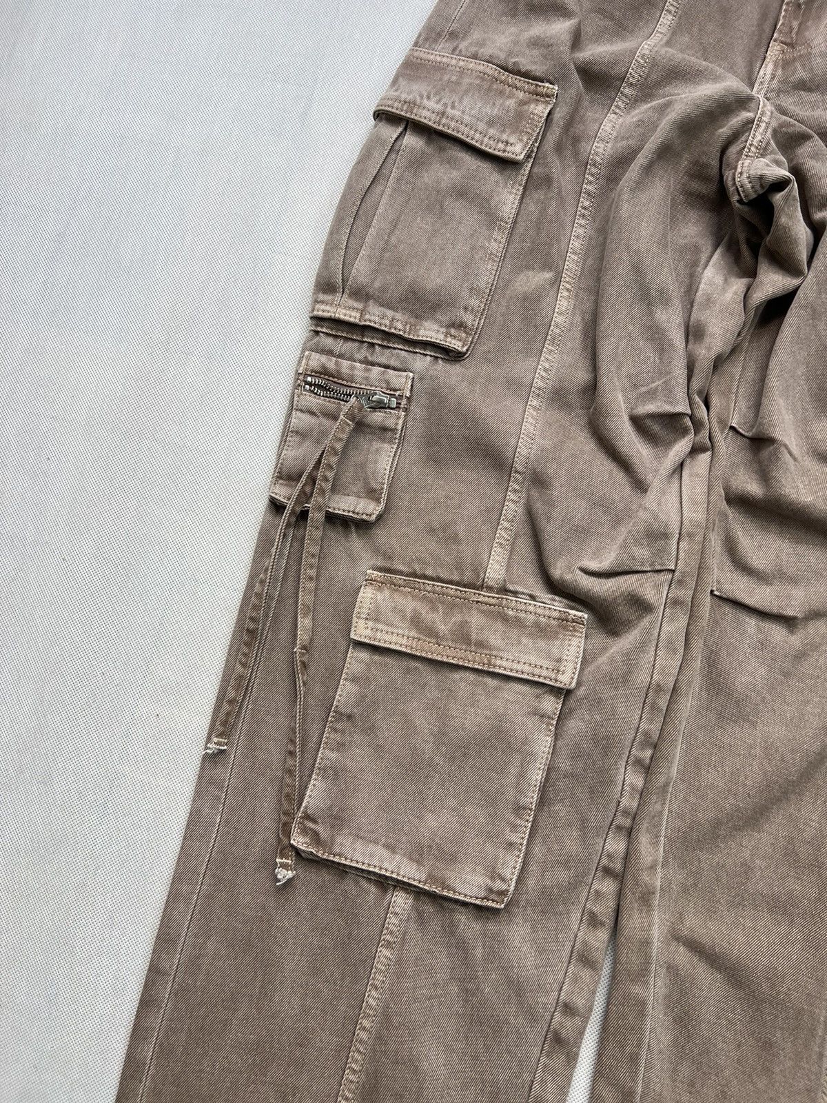Nike × Vintage Cargo Pants Brown Y2K Vintage Multi Pocket Size US 31 - 2 Thumbnail