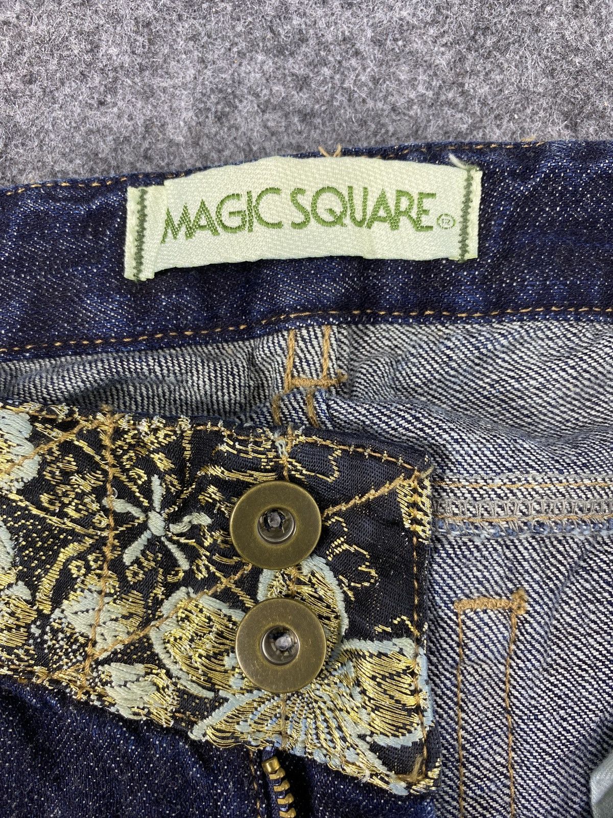 Japanese Brand × Jean Magic Square Bootcut Blue Wash Jeans - J1090 Size 28" / US 6 / IT 42 - 8 Thumbnail