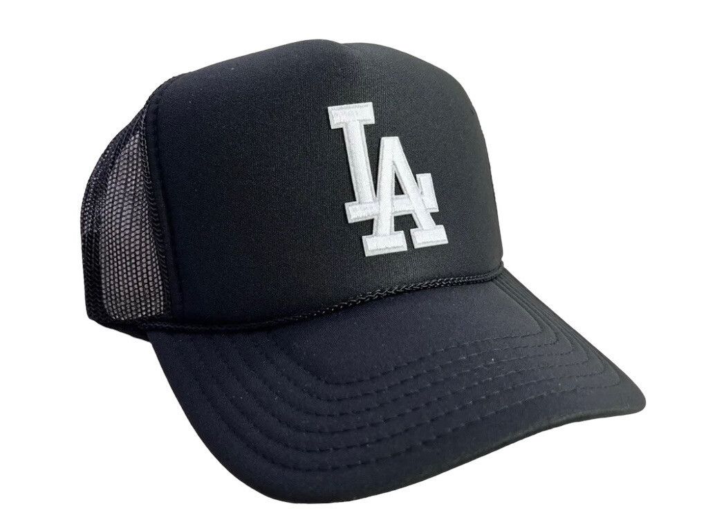 Vintage LA WEST SIDE BLACK HIGH CROWN TRUCKER SNAPBACK VTG Size ONE SIZE - 1 Thumbnail