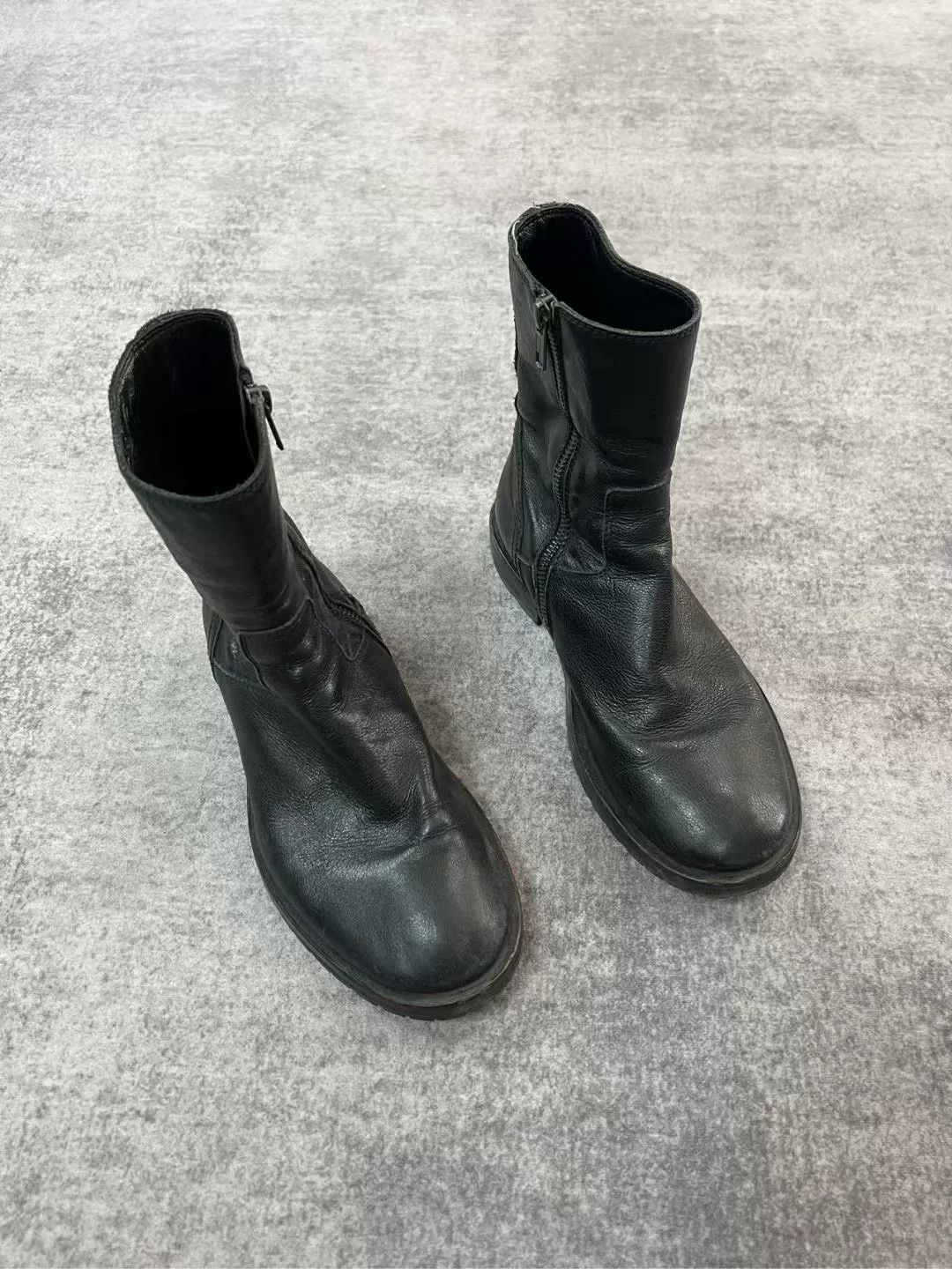 ann demeulemeester black ankle boots size 37