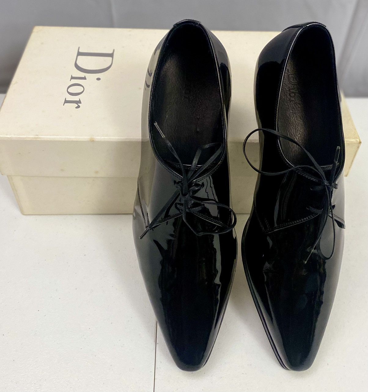 Dior Dior 🇮🇹 Black Patent Calfskin Derby Défilé Show Derby 9 New Size US 9 / EU 42 - 15 Thumbnail
