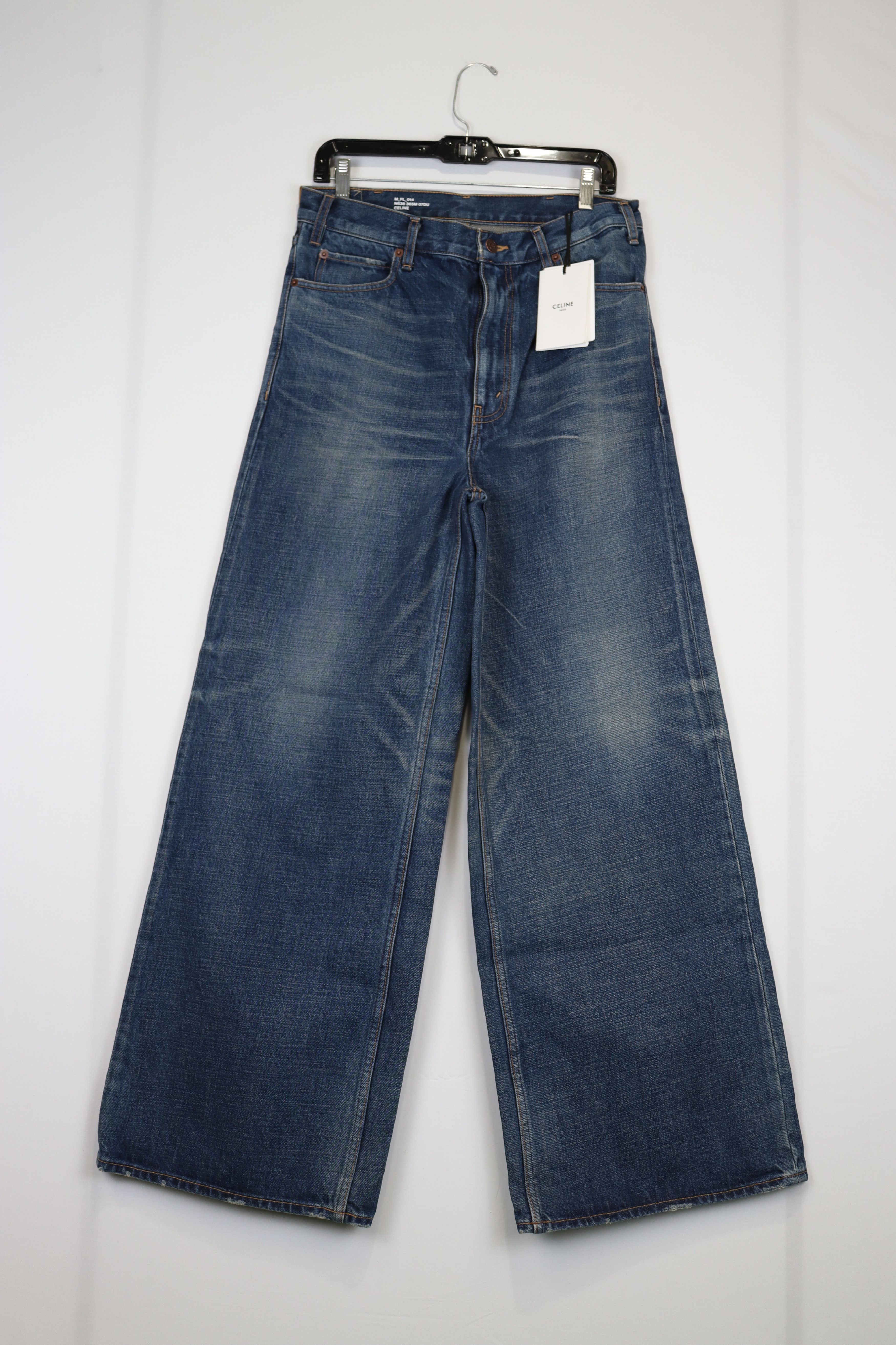 image of Celine O1Rshd10124 Surf Flare Denim Jeans In Blue, Men's (Size 33)