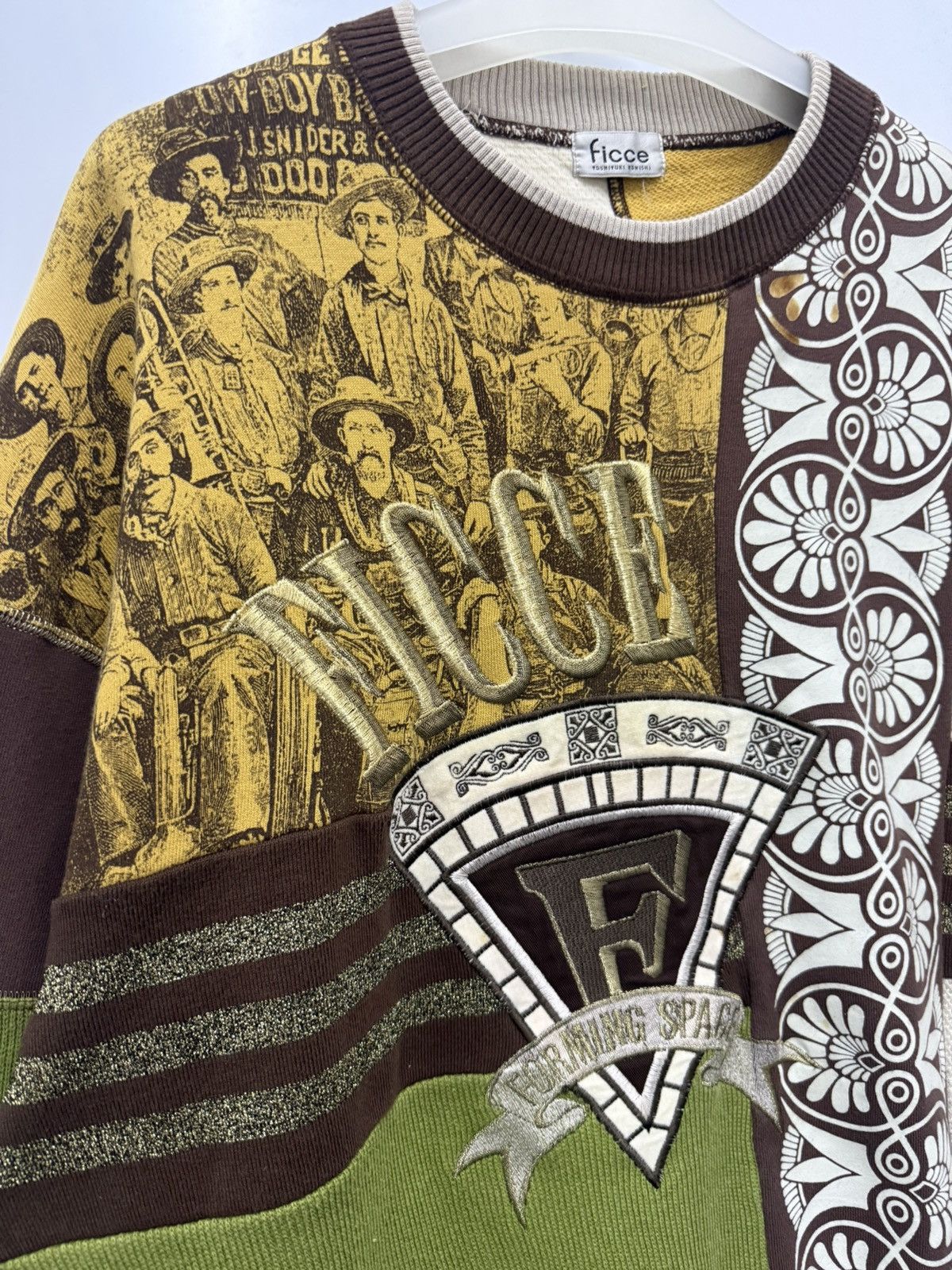 Yoshiyuki Konishi ⚡️Ficce Yoshiyuki Konishi Sweat Jpn Designer Patchwork Embroi Size US L / EU 52-54 / 3 - 5 Thumbnail