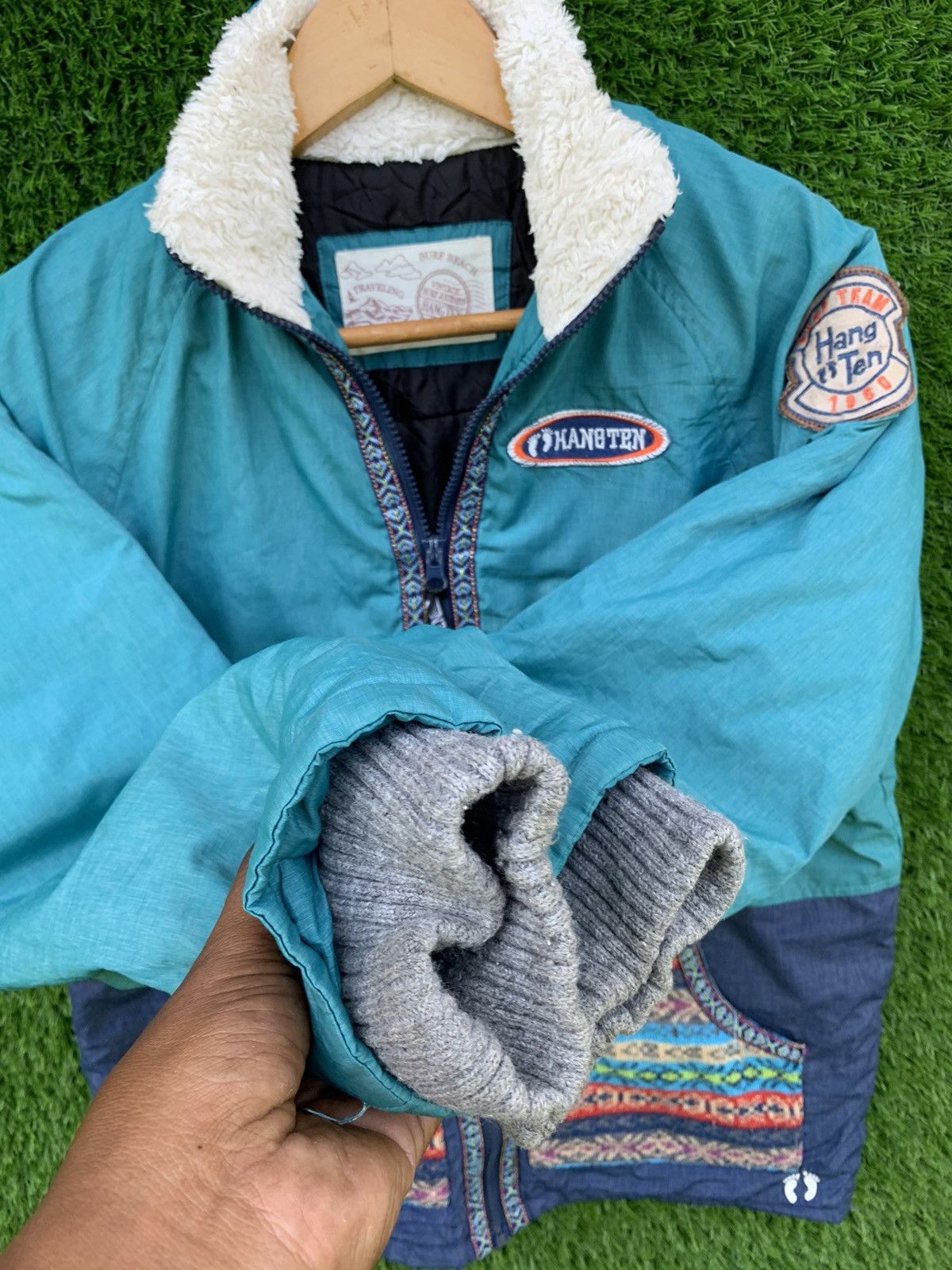 Hang Ten × If Six Was Nine × Vintage ❗️Vintage Hang Ten Multicolour Jacket Spellout Logo❗️ Size US M / EU 48-50 / 2 - 6 Thumbnail