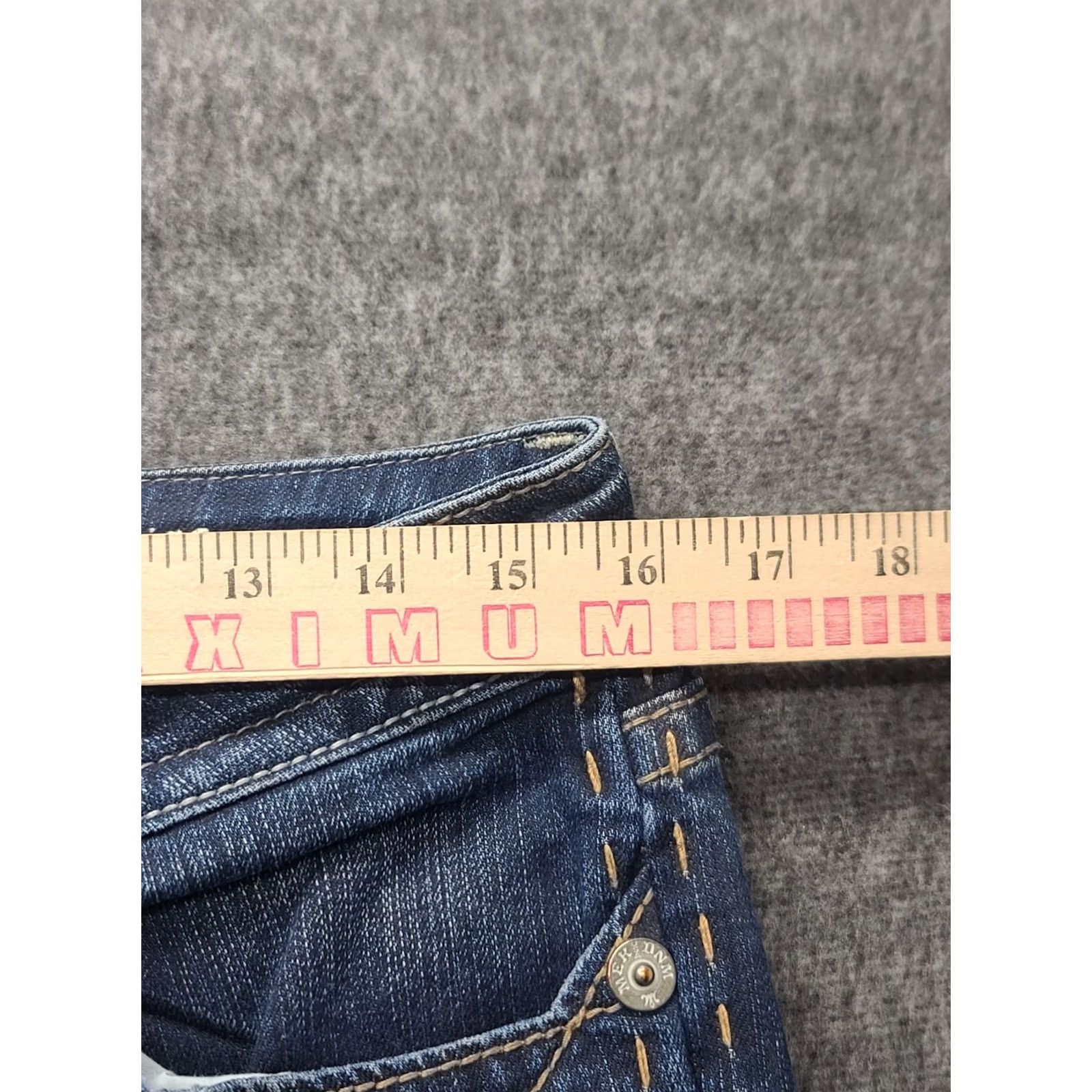 Vintage MEK DNM Jeans Womens 30x31 Bootcut Stretch Denim Slim 5-Pocket Blue By USA Buckle Bke Vintage? No. Size 30" / US 8 / IT 44 - 4 Thumbnail
